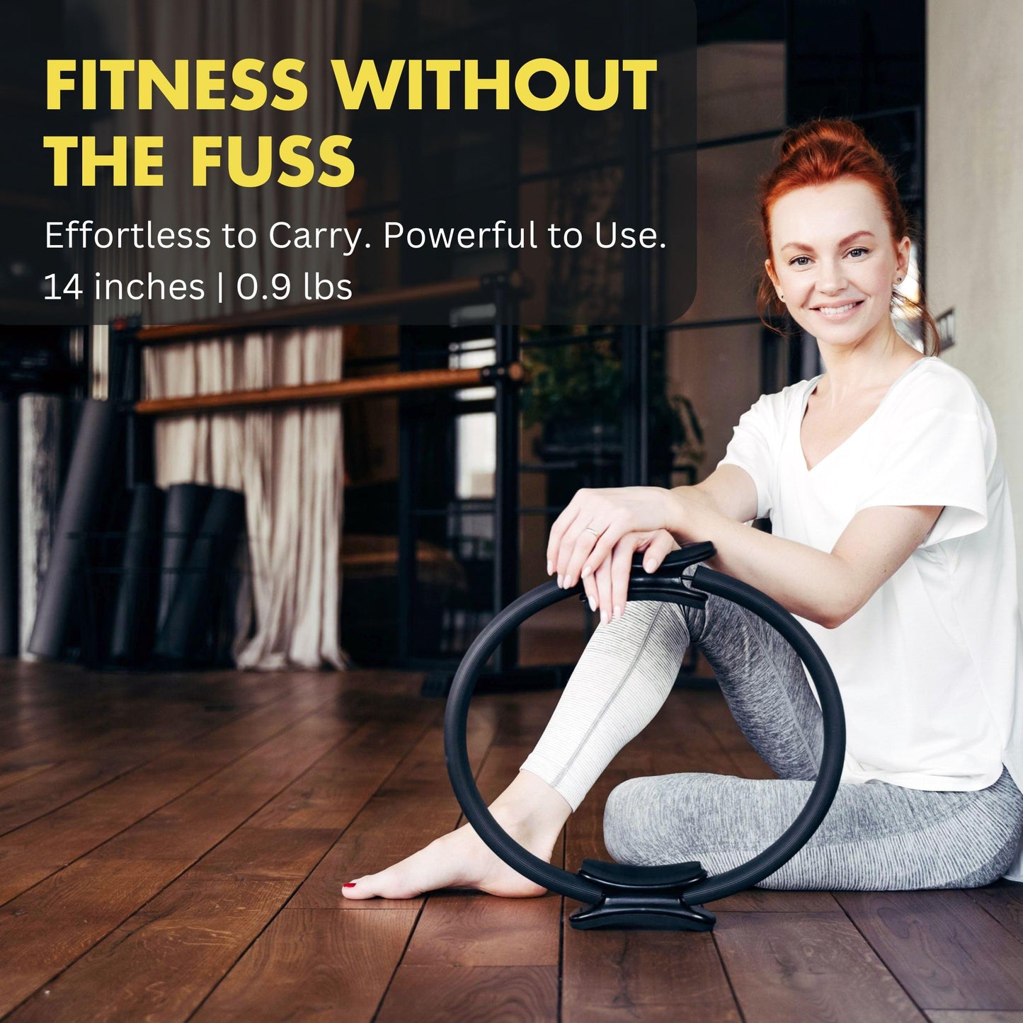 ProBody Pilates Fitness Circle – 14 Inch Pilates Ring for Yoga and Other Workouts, Focusing on Toning Inner Thighs, Arms, Core and Back, at Home Pilates Equipment (Purple)