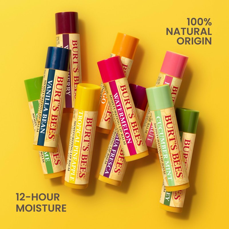 Burt's Bees Lip Balm, Vanilla Bean, Lip Moisturizer With Responsibly Sourced Beeswax, Tint-Free, Natural Conditioning Treatment, 1 Tube, 0.15 oz.