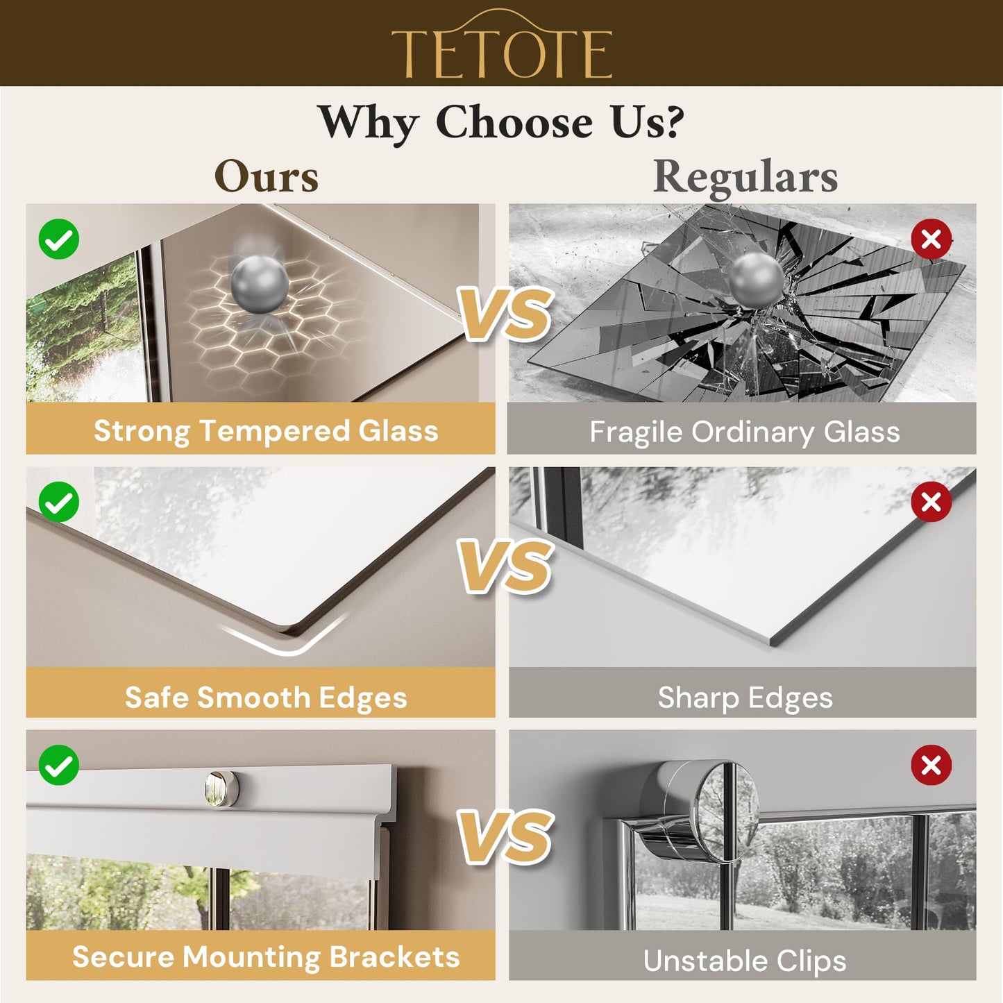 TETOTE Gym Mirrors for Home Gym Wall Large 67" x 24" - 2PCS Workout Exercise Fitness Mirror, Tempered Glass Frameless Full Length Mirror for Garage, Dance Studio, Yoga, Bedroom, Living Room