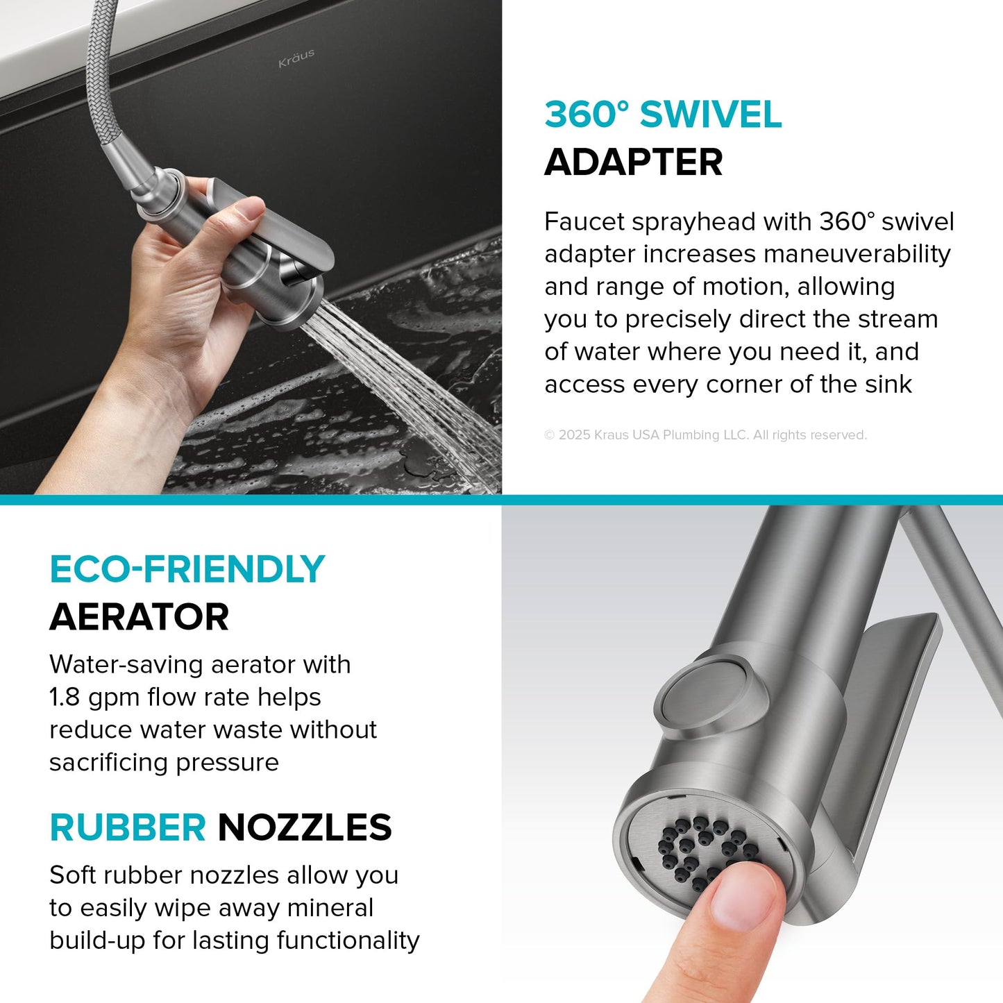 KRAUS Artec Pro Commercial Style 2-Function Single Handle Pull Down Kitchen Faucet with Pot Filler in Spot-Free Stainless Steel, KPF-1605SFS