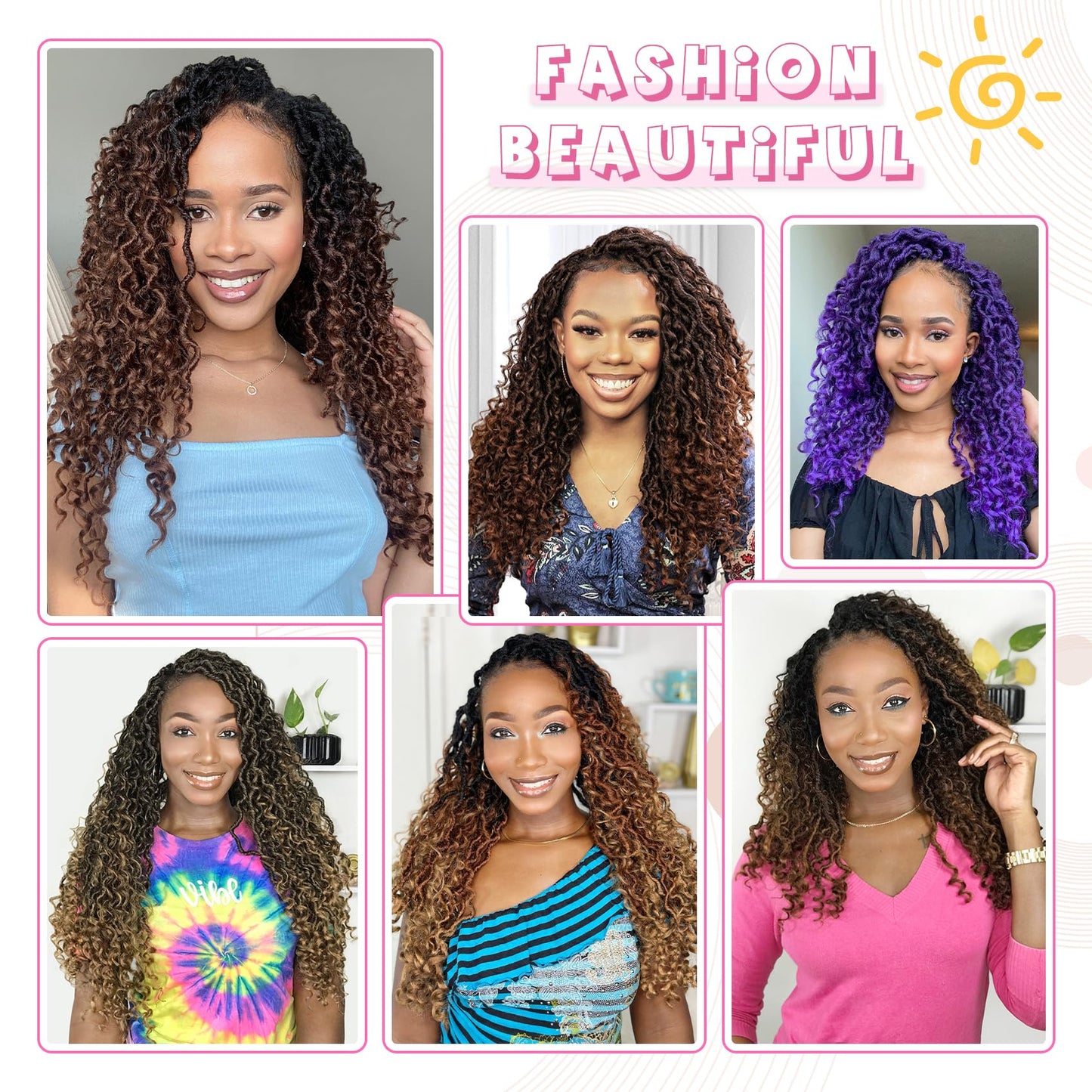 Fulcrum Goddess Locs Crochet Hair 18 Inch, 8 Packs New Faux Locs Crochet Hair for Black Women, Crochet locs with Curly Ends (18Inch (Pack of 8), 1B#)