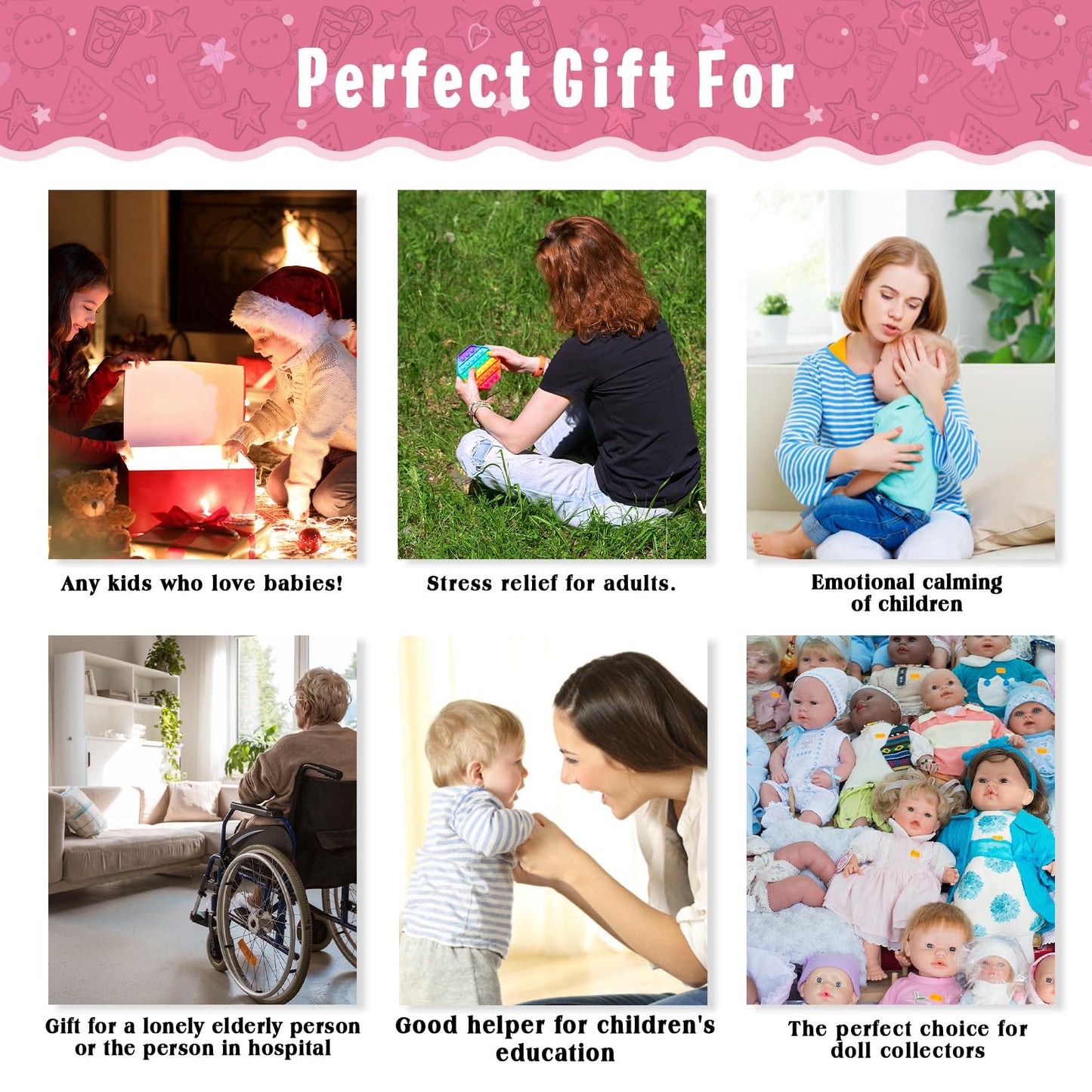 Vollence 18 inch Sleeping Silicone Baby Dolls Girl Weighted 6.56 lb,[NOT Vinyl],Silicone Full Body Reborn Lifelike Realistic Real Life Newborn Soft Babies Gift with Feeding Accessories for Kids Age 3+