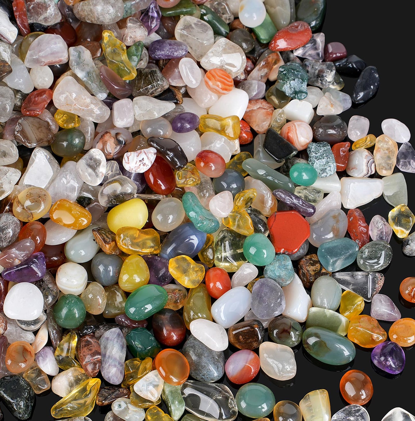 Rahato 800Pcs+ (3lb) Gemstones and Crystals Set, 30 Kinds+ Crystals Bulk and Minerals Science Kit, Crystals and Healing Stones for Kids, Rocks for Tumbling, Crushed Stones