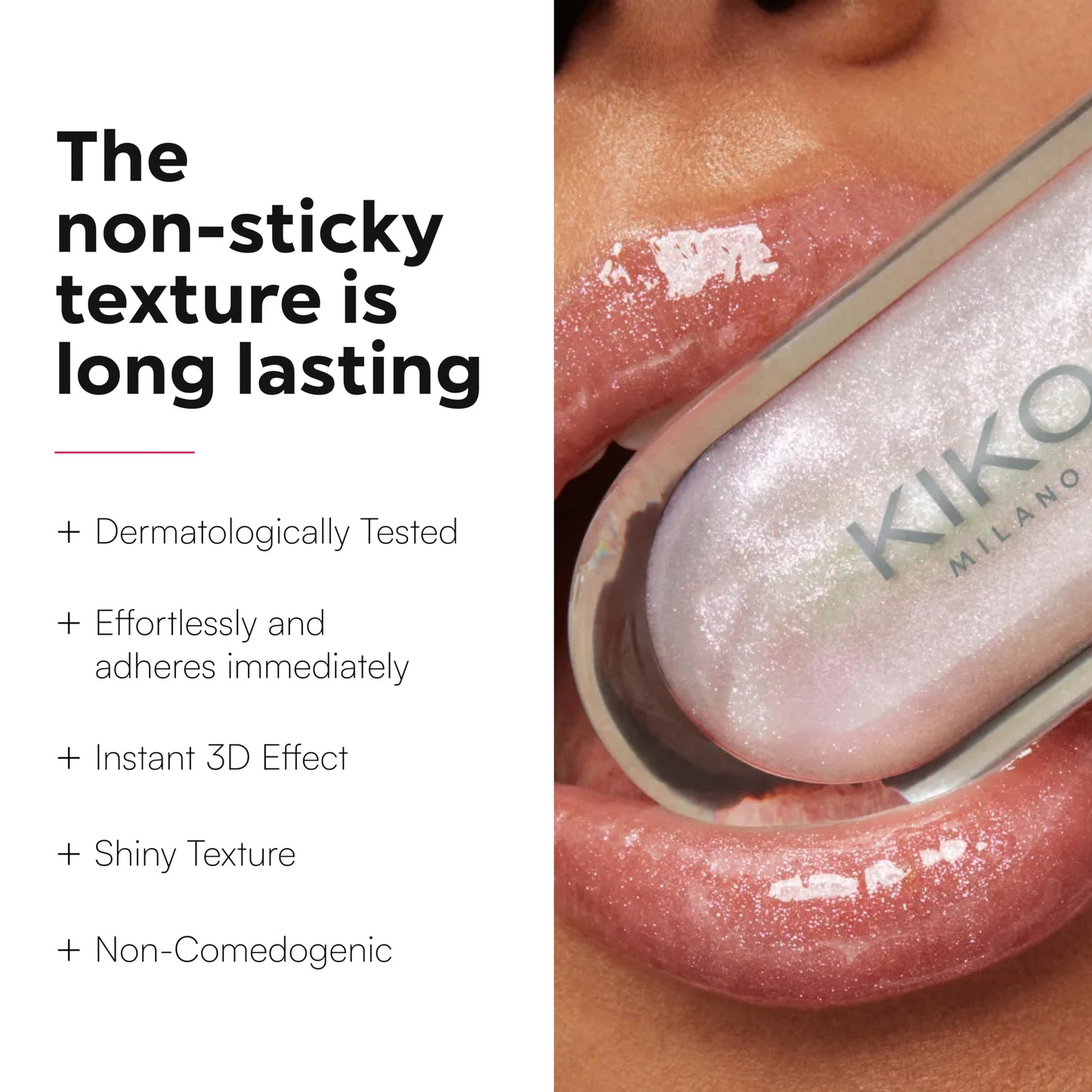 Kiko Milano 3D Hydra Lip Gloss – High Shine, Hydrating, Plumping, Non-Sticky, Moisturizing Lip Makeup – 30 Deep Purple – 6.5ml