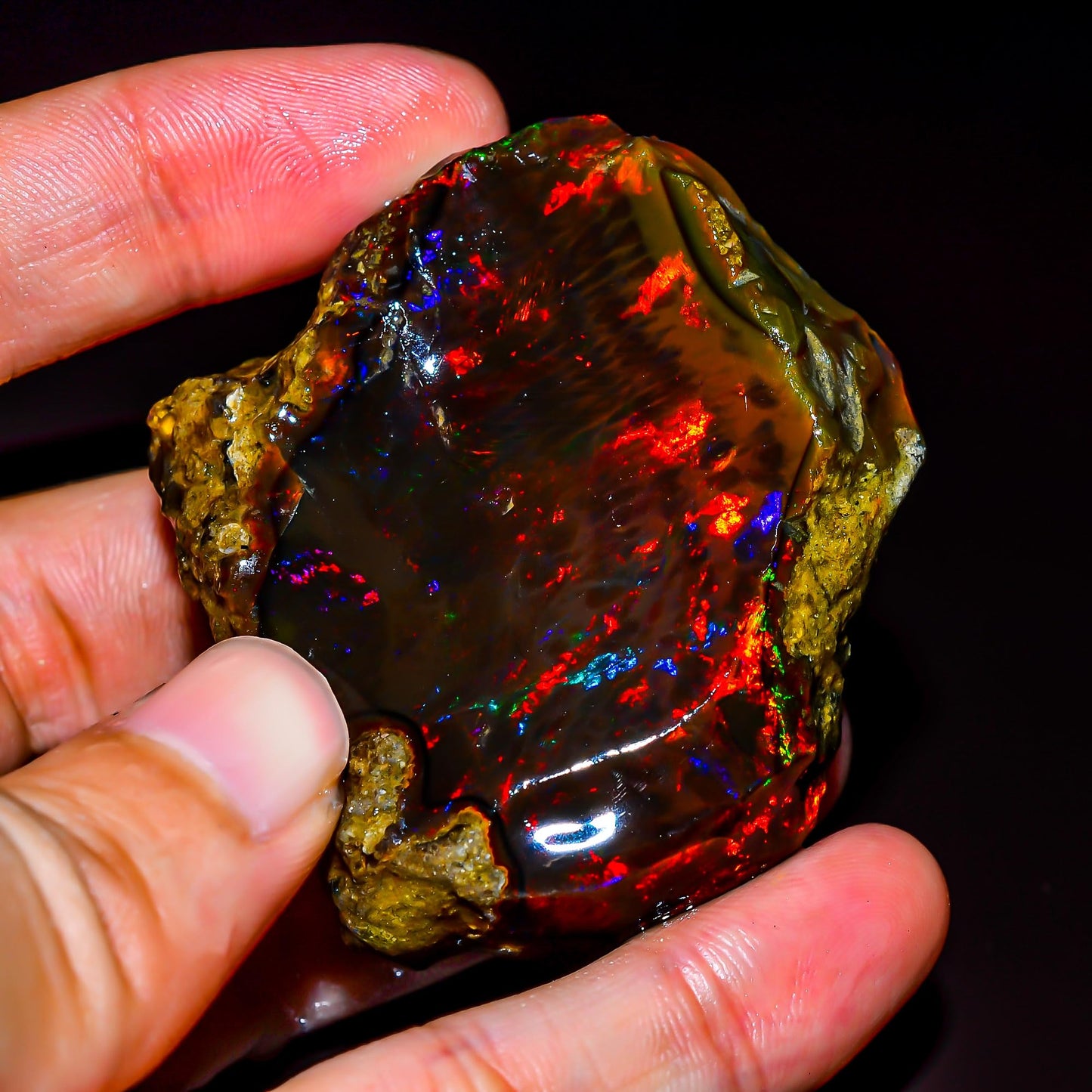 233 Ct Natural Ethiopian Opal Rough | Raw Welo Gemstone 55x50 mm KR45-3