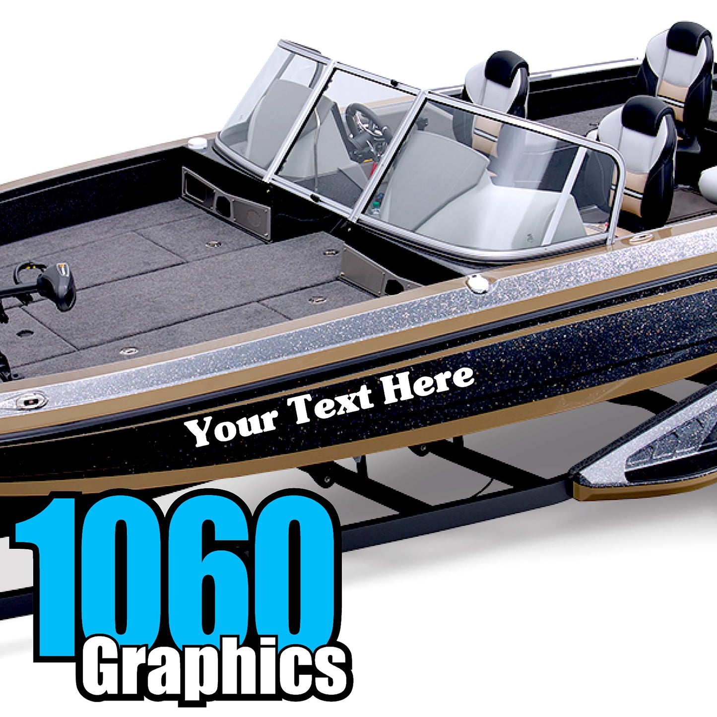 Custom Boat Numbers & Letters (Two Decals) Marine Vinyl Lettering Stickers