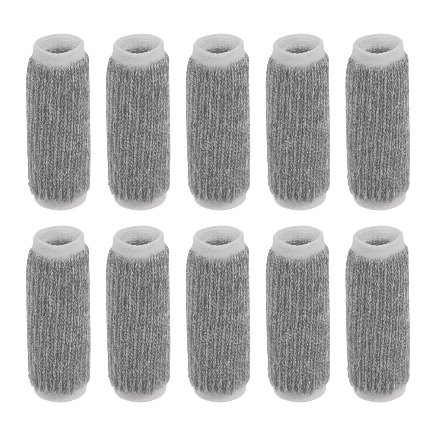 uxcell 10pcs Finger Protectors Splints, Compression Finger Sleeves Thumb Brace for Trigger Finger, Elastic Covers for Basketball, Breathable Finger Supporter 2.2" x 1"""