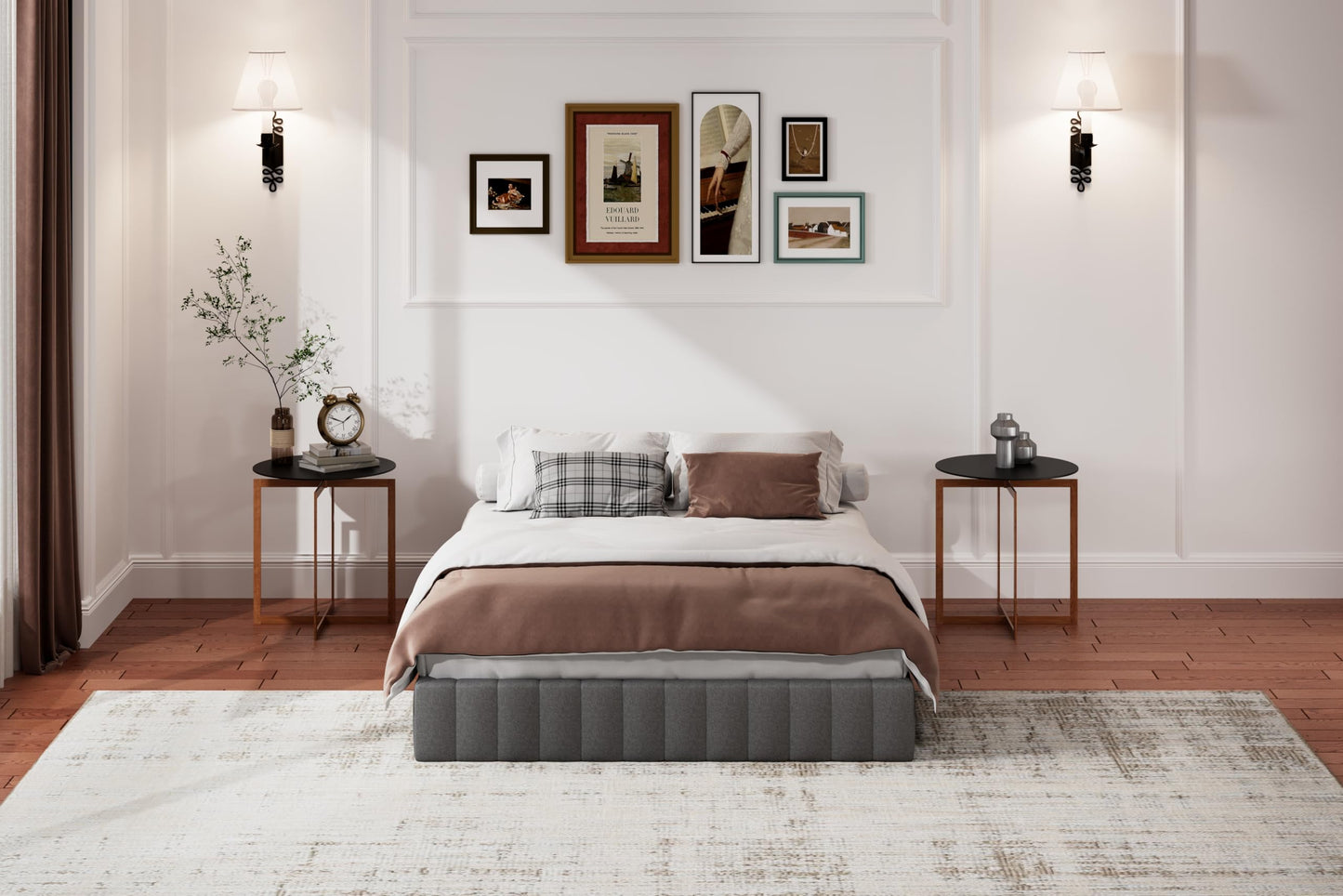 UOMEUR Box Spring for Queen Bed,9 Inch Low Profile Box Spring Queen for Queen Mattress, 3000lbs Heavy Duty Metal Mattress Foundation Support,Noise-Free, Non-Slip, Easy Assembly, Cleanable Fabric Cover