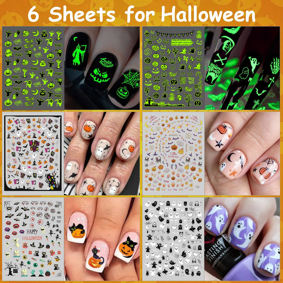 30 Sheets 7 Holiday Nail Art Stickers, Mixed Season Nail Decals Set for All Year, 3D Self-Adhesive Pegatinas Uñas Easter 4th of July Halloween Thanksgiving Christmas Valentine's St. Patrick's Day
