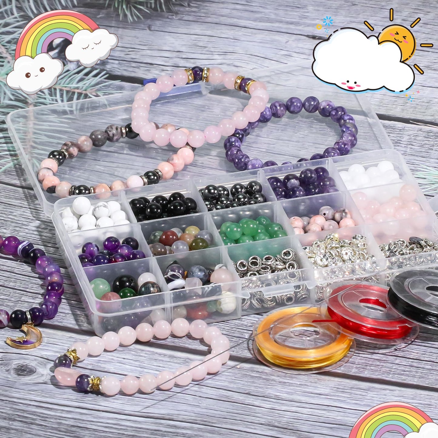 6mm Natural Gemstone Round Amazonite Loose Beads for Jewelry Making Bracelets Necklace Earrings Art Craft (60-62pcs/strand)