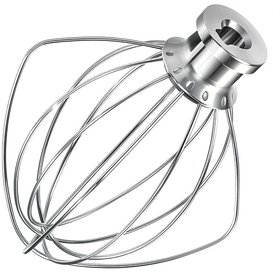 Stainless Steel Whisk Attachment Fits KitchenAid, 6 Wire Whip for 4.5 5 Quart KitchenAid Tilt-Head Stand Mixer，K45WW Kitchen Aid Accessories and Attachments Replacement Parts, Dishwasher Safe