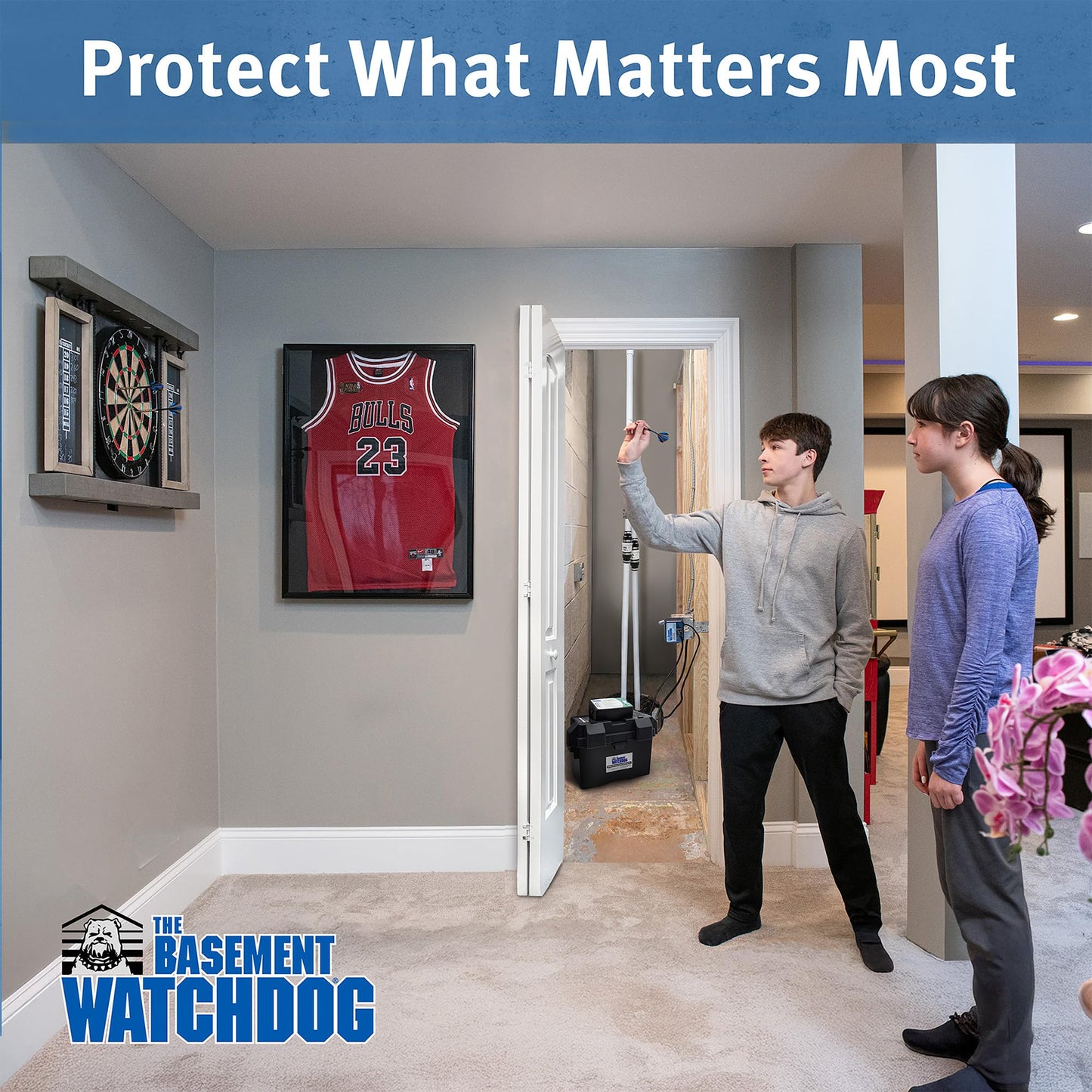 The Basement Watchdog Big Combo CONNECT Preassembled Primary & Battery Backup Sump Pump System - WiFi-Capable w/Add-on Module (CITS-50)