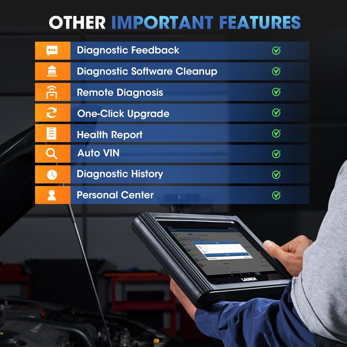 Launch X431 PAD Scan Tool Global Ver. (Upgraded of X431 V+, X431 PROS) 50+ Reset ECU Coding OE-Level Bi-Directional All System Diagnostic Tool, Free Update