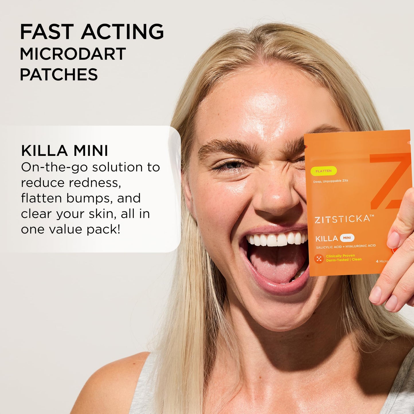 ZitSticka Killa Microdart Pimple Patches for Face - Most Potent Pimple Patch with Fast-Acting Microdarts - For Deep, Early-Stage Zits with Salicylic Acid - Mini 16 Count