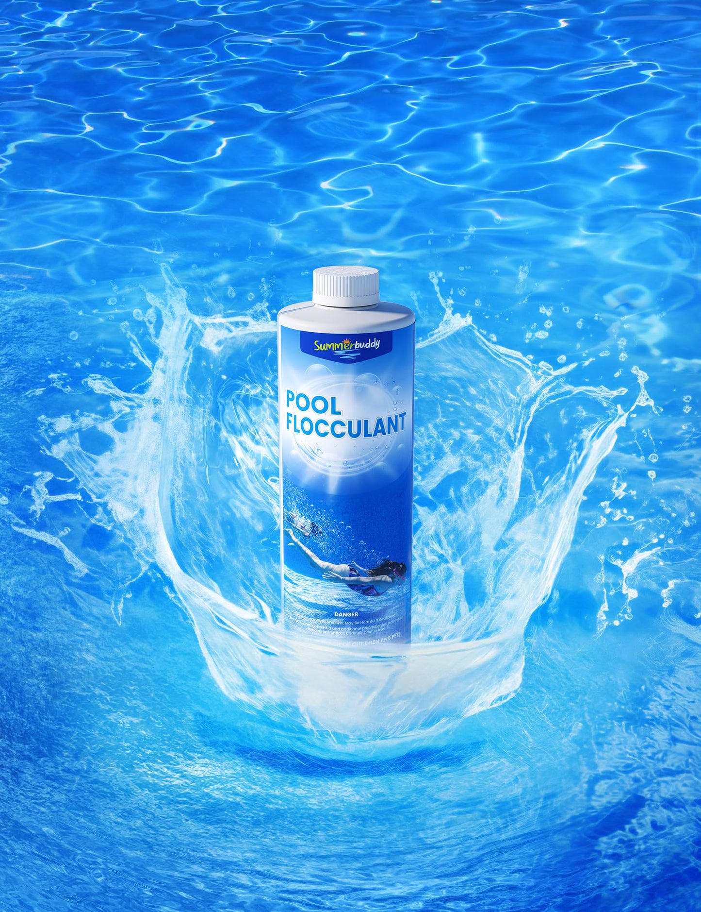 SUMMERBUDDY Swimming Pool Flocculant, Easy to Use，Works with Any Pool Type
