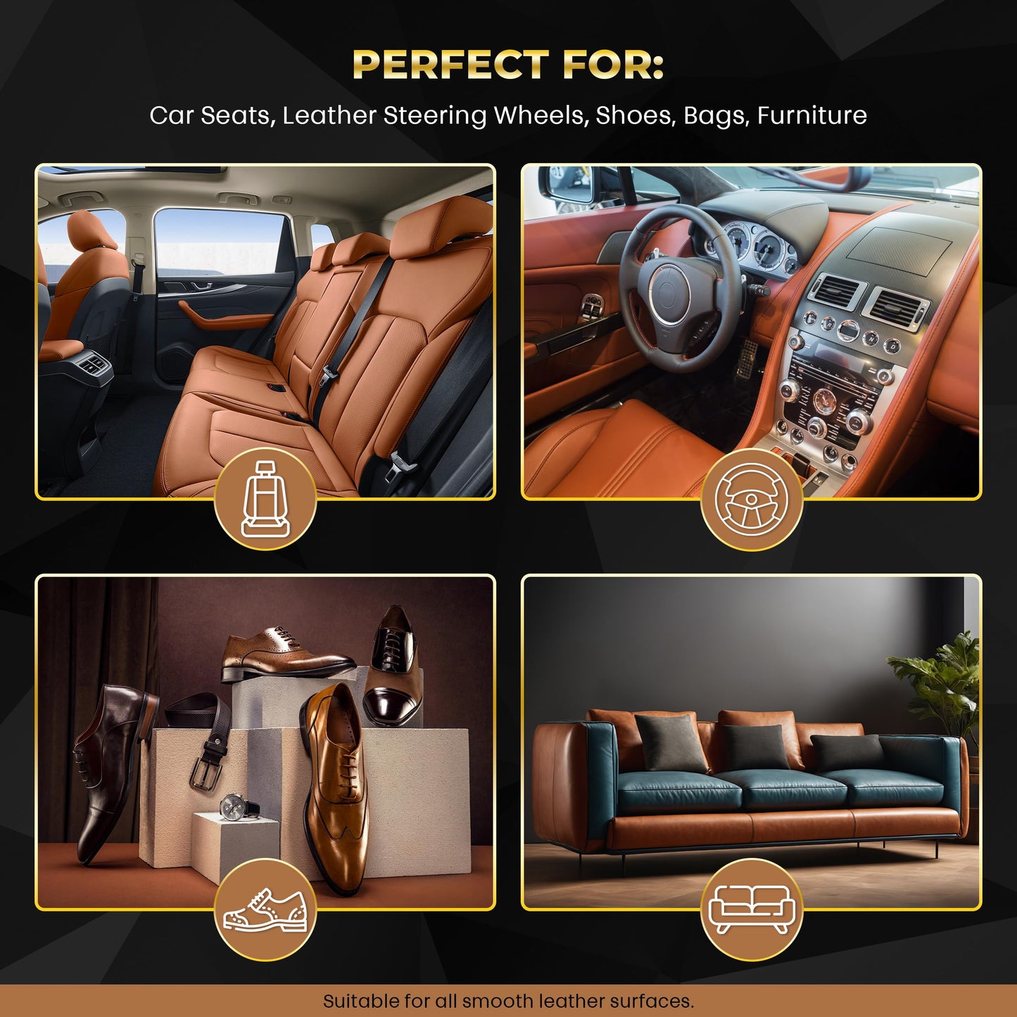 Magic Shield Graphene Leather Care Coating- Lasts 5 Years+ in Real World - Advance SiO2 Protection, UV & Water Resistant, Perfect for Cars, Motorcycles, Marine, RVs, Furniture and Shoes