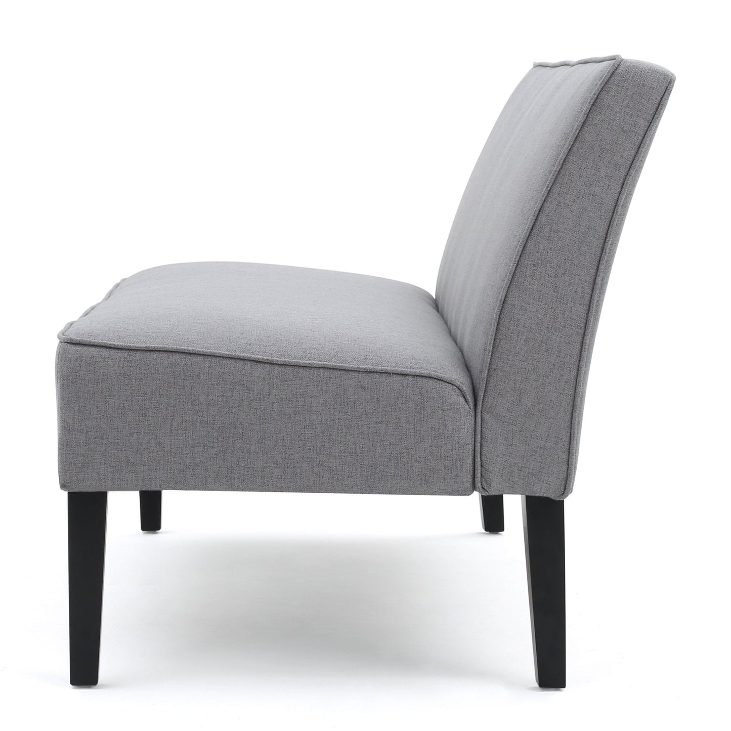 Christopher Knight Home Dejon Modern Fabric Loveseat, Gray / Matte Black Dimensions: 30.00”D x 50.00”W x 32.20”H