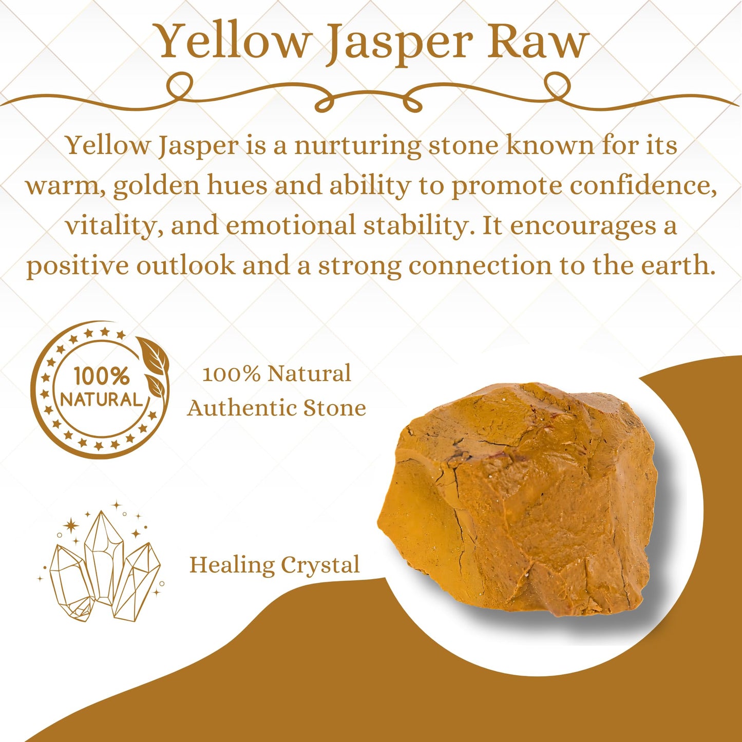 ANAYA AGATE Yellow Jasper 2 Pcs Raw Crystals Rough Gemstones w/Authenticity Card, Velvet Pouch - Large 1.25–2.0" Raw Stones for Tumbling, Cabbing, Polishing, Cutting Natural Healing Crystals for Home Decor, DIY Stones