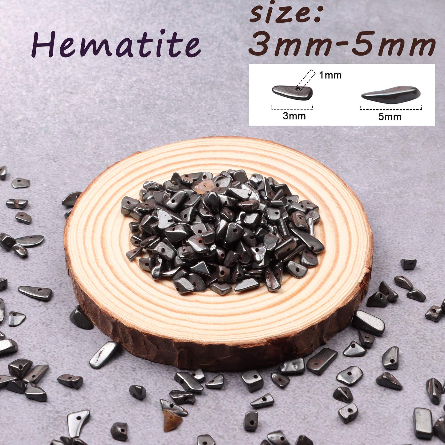 500 pcs Natural Chip Stone Beads Multicolor 3-5 mm Irregular Gemstone Healing Crystal Loose Rocks Bead Hole Drilled DIY for Bracelet Necklace Earrings Jewelry Making Craft