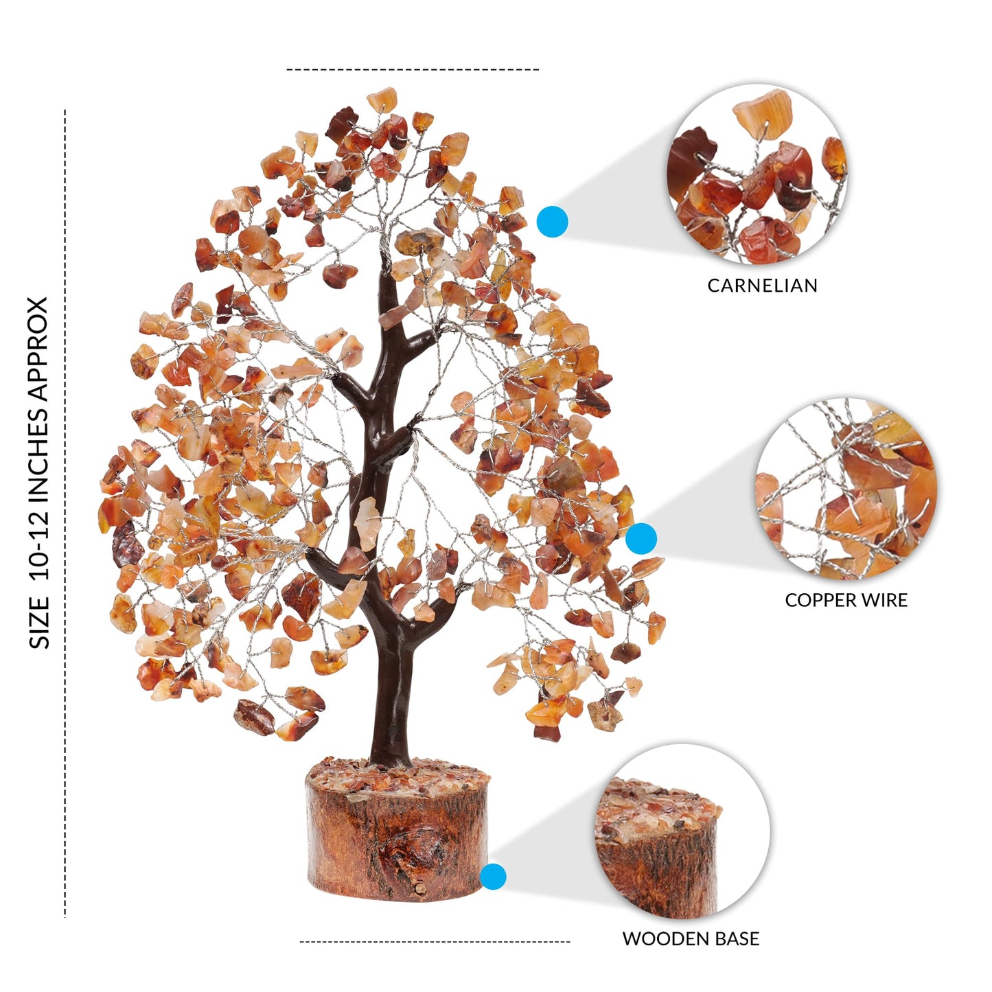 PYOR Carnelian Crystal Tree, Crystals Home Decor, Gemstone Tree, Gemstones and Crystals, Spiritual Gifts for Women, Feng Shui Decor, Good Luck Gifts