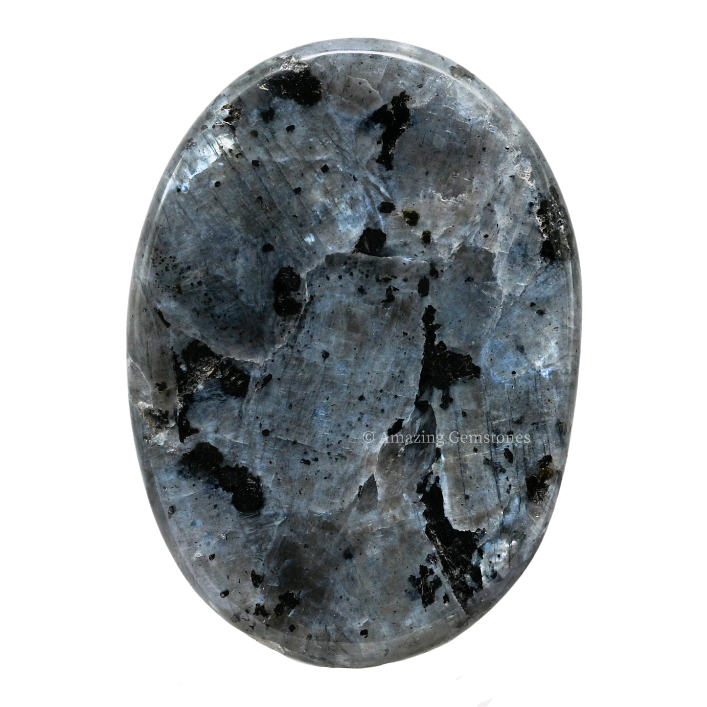 Amazing Gemstone Larvikite Worry Stone Crystals and Healing Stones - Worry Stones for Stress Relief Gifts - Piedra Crystal Fidget for Meditation,Relaxation - Unique Stocking Stuffers & Birthday Gifts