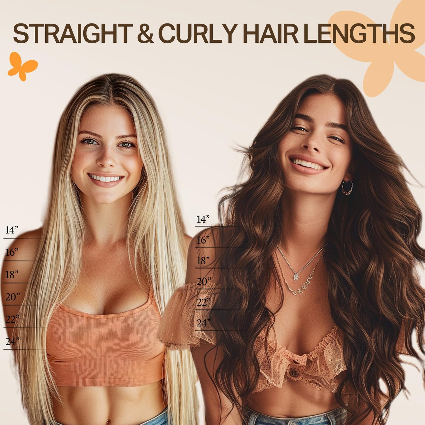 DOORES U Tip Hair Extensions Human Hair, Chocolate Brown to Caramel Blonde 18 Inch 50g/50s, K Tip Extensions