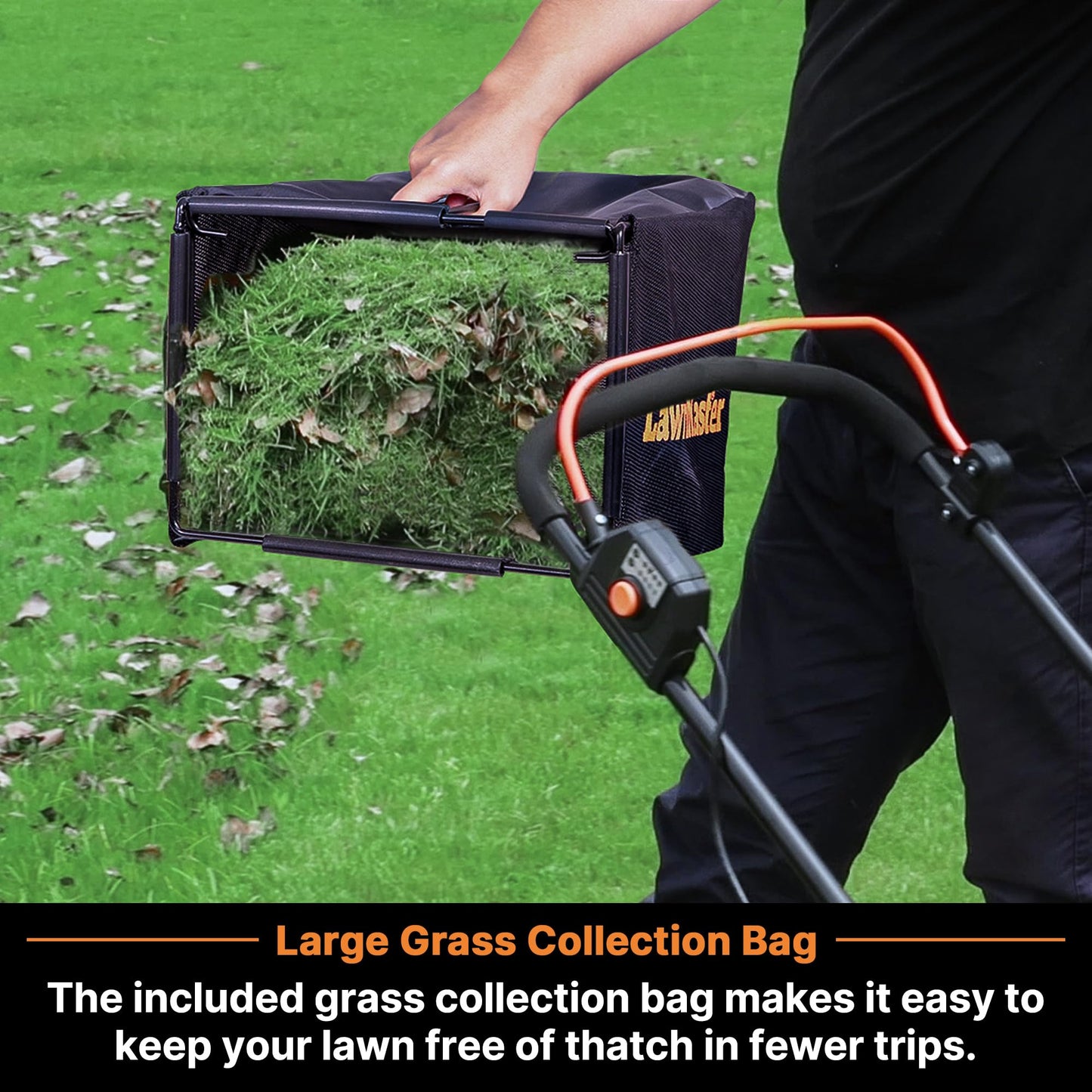 LawnMaster CLMF4815E 48V MAX 15-inch Brushless Cordless Lawn Mower with 2X24V MAX 4.0Ah Battery and a Dual Charger