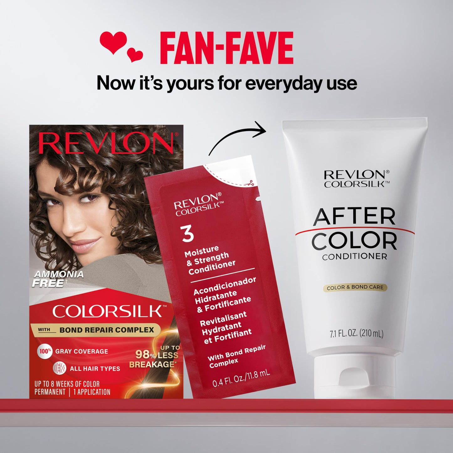 Revlon ColorSilk with Bond Repair Complex, Brown Permanent Hair Color, 100% Gray Coverage, Ammonia Free Hair Dye, Vegan Keratin, 46 Medium Golden Chestnut Brown (Pack of 3)