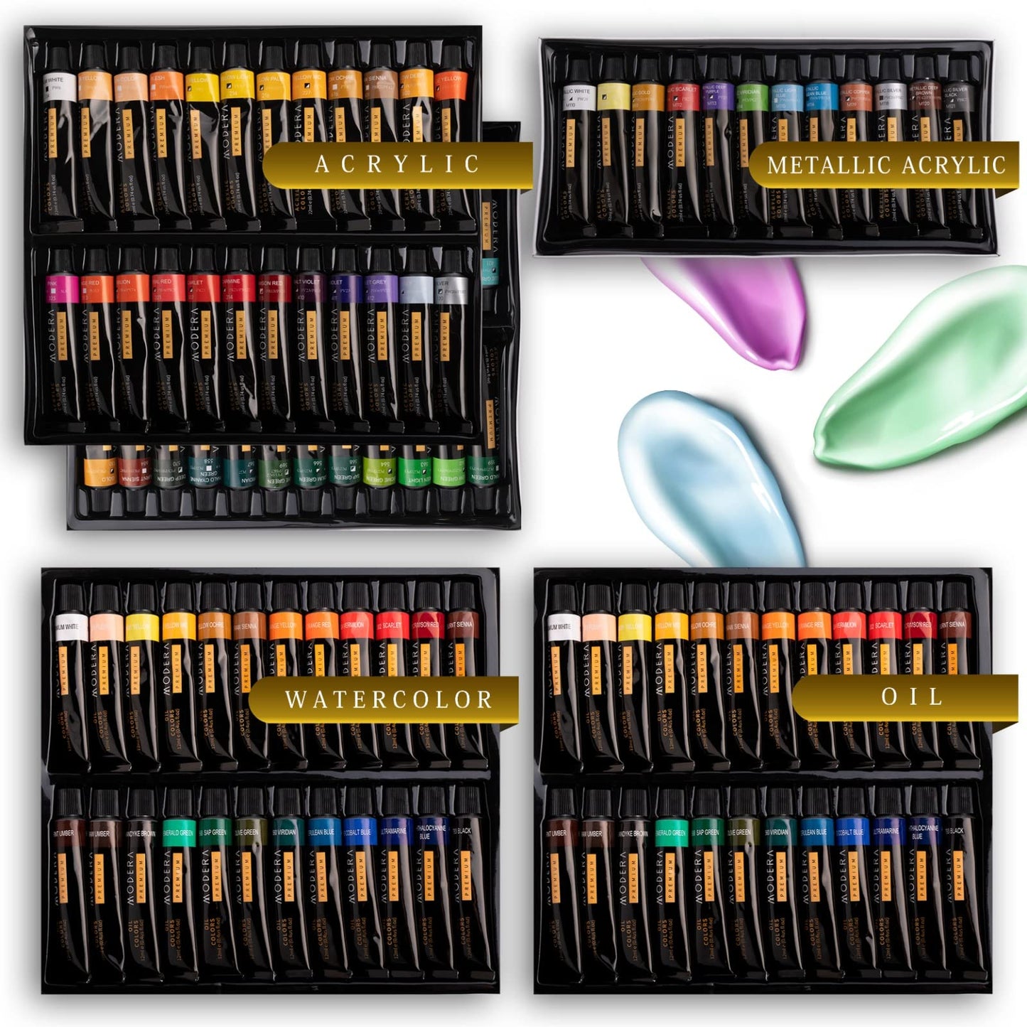163-Piece French Easel Painting Set | All-in-One Deluxe Artist Starter Kit w/Wooden Field & Studio Sketch Box Easel for Adult, 100+ Professional Paints, Stretched & Panel Canvases, Brushes, Palettes