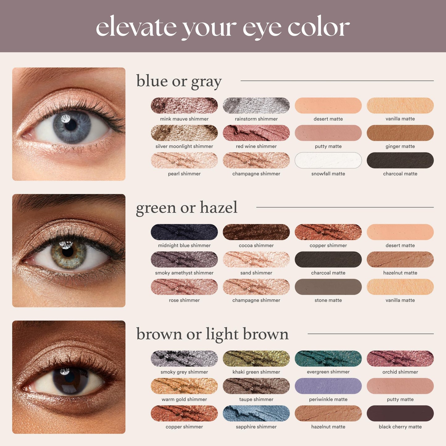 Julep Eyeshadow 101 Cream-to-Powder Waterproof Shadow Stick – Cocoa Shimmer – Long-Lasting, Crease-Proof, Chocolate Brown Shimmer Cream Eyeshadow with Built-in Smudger