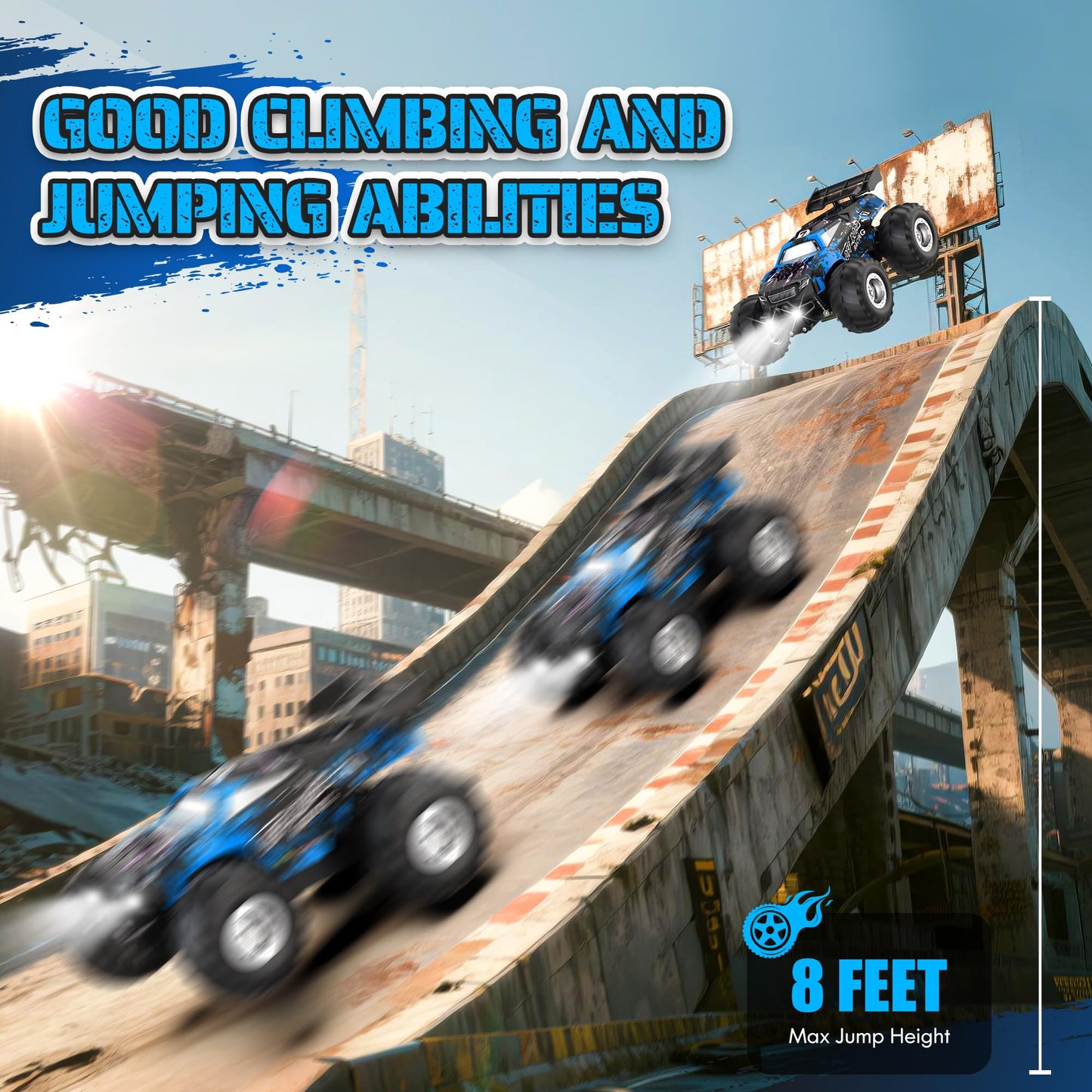 Barlisam Remote Control Car, All-Terrain Remote Control Truck for Boys 8-12, Headlight, 1:20, 10KM/H, 2.4GHZ, Speed-Friendly, Sturdy, Rechargeable RC Cars for Boys 4-7 Christmas, Beginner, Kids 6-12