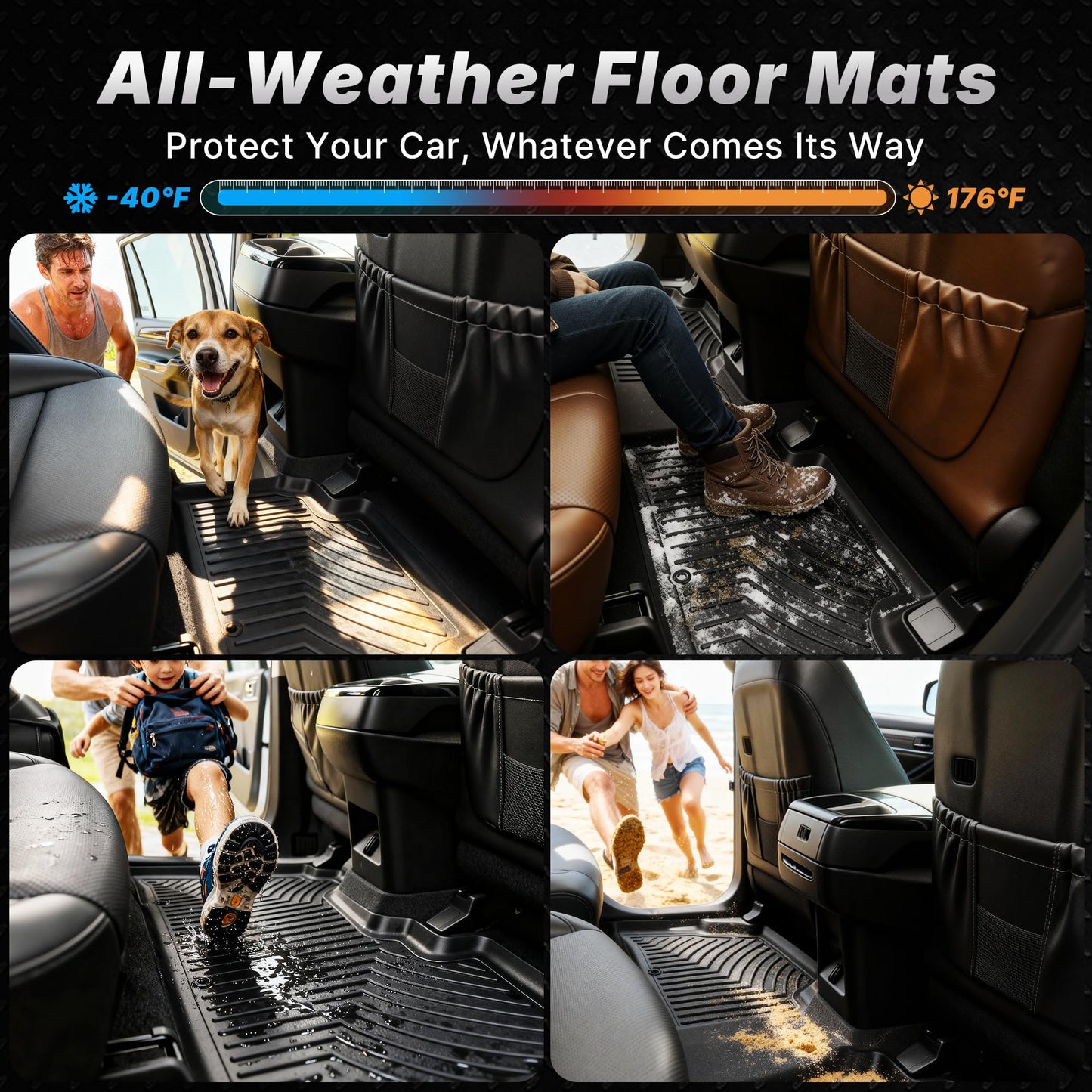 OEDRO Floor Mats Set for Nissan Rogue S/SV/SL/Platinum/Rock Creek 2021-2026 (NOT Fit Sport or Select Models), Custom Fit All Weather Trunk Liners Floor Mats Set, Only Fit AWD Drive Models