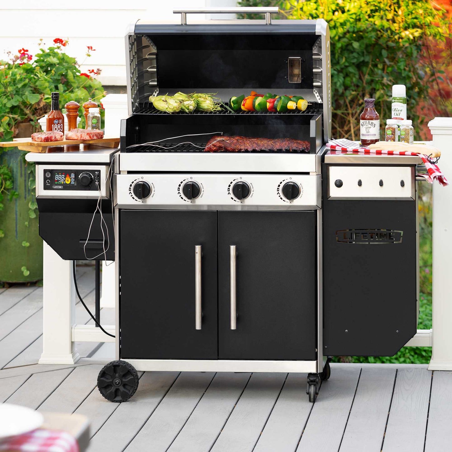 Lifetime Gas Grill and Wood Pellet Smoker Combo