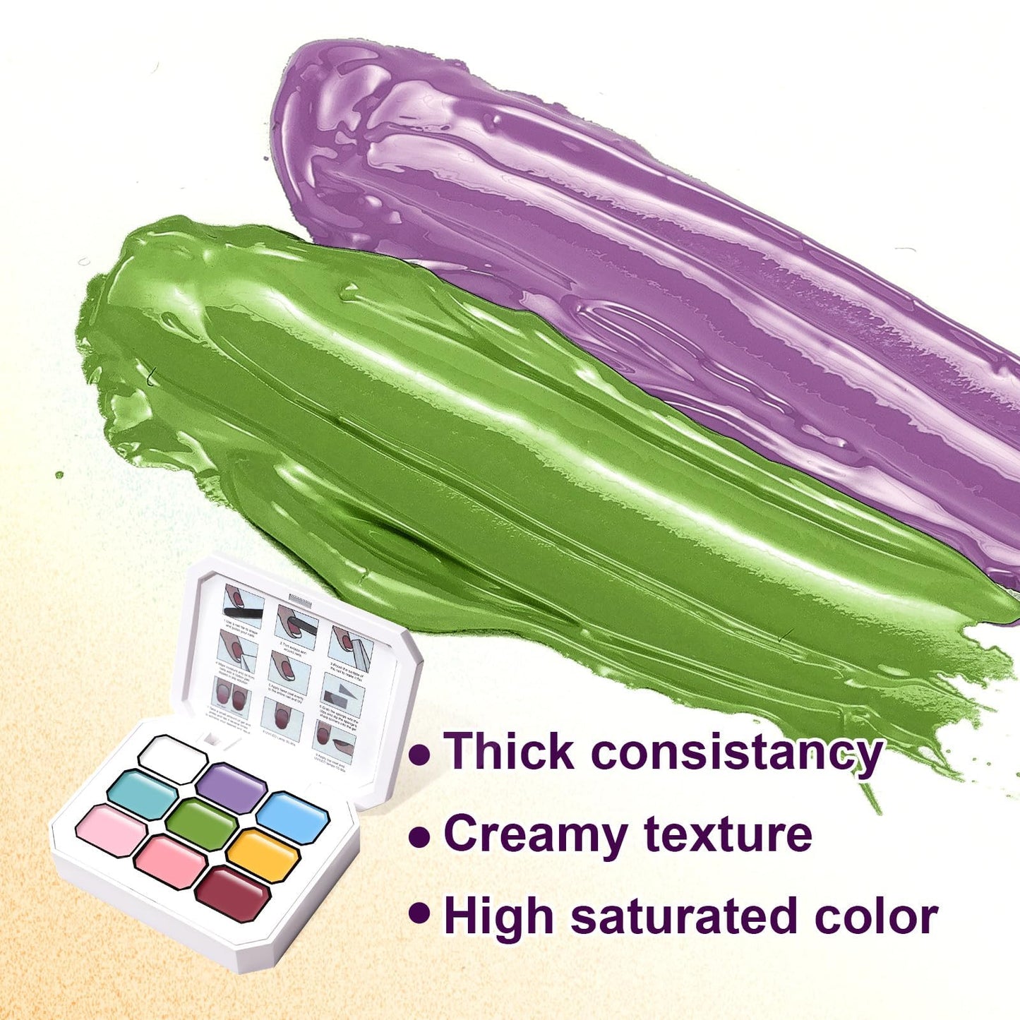 U-Shinein Gradient Painting Gel, 9 Bright Colors Ombre Gel Nail Polish Light Pink Blue Summer Kit Sponging for Pigment Pat Nails Aura Nails French Manicure Soak Off UV Bloom Summer