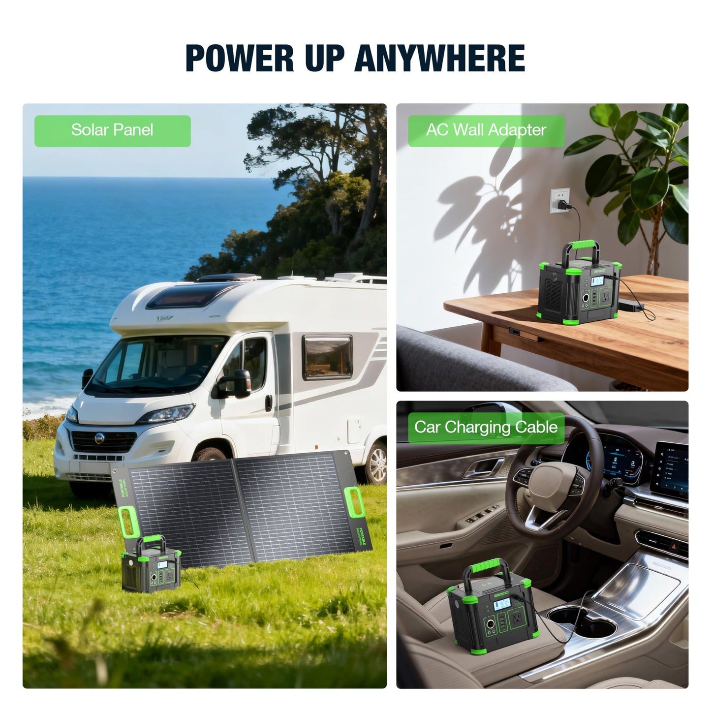 330W Portable Power Station, 288.6Wh Solar Generator with 60W USB-C PD Output, 110V Pure Sine Wave AC Outlet, 5W Wireless Charging, Multi-Port Power Supply for Camping, Home Blackout, RV Travel