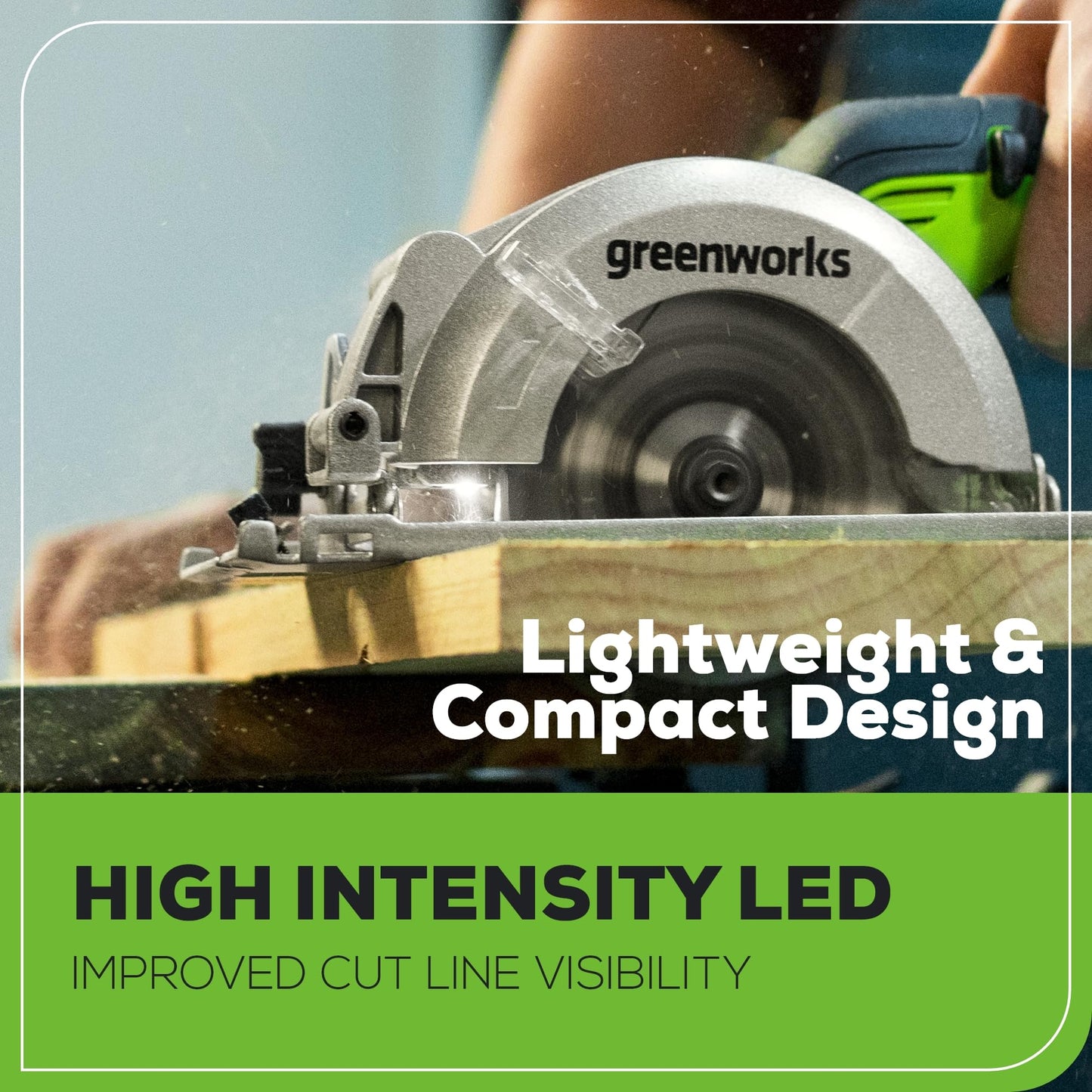 Greenworks 24V Brushless Small Circular Saw,4-1/2" Compact Circular Saw, 6500 RPM Mini Circular Saw,2.0Ah Battery and Compact Charger Included