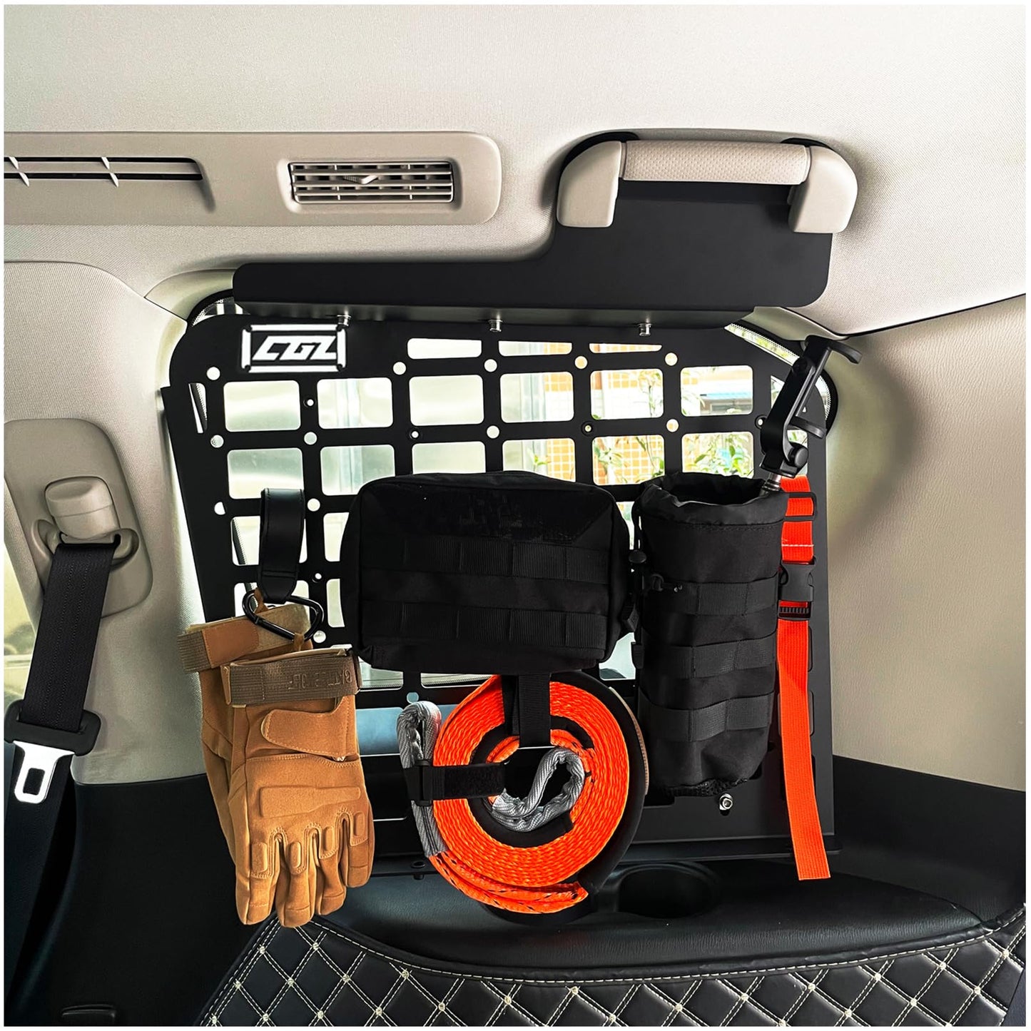 ITrims Trunk Organizer for Nissan Armada Patrol Y62 2017-2024 Car Accessories Cargo Rack Basket Interior Luggage Carrier Modular Storage Molle Panel Shelf Hanging Boards Kit (Side)