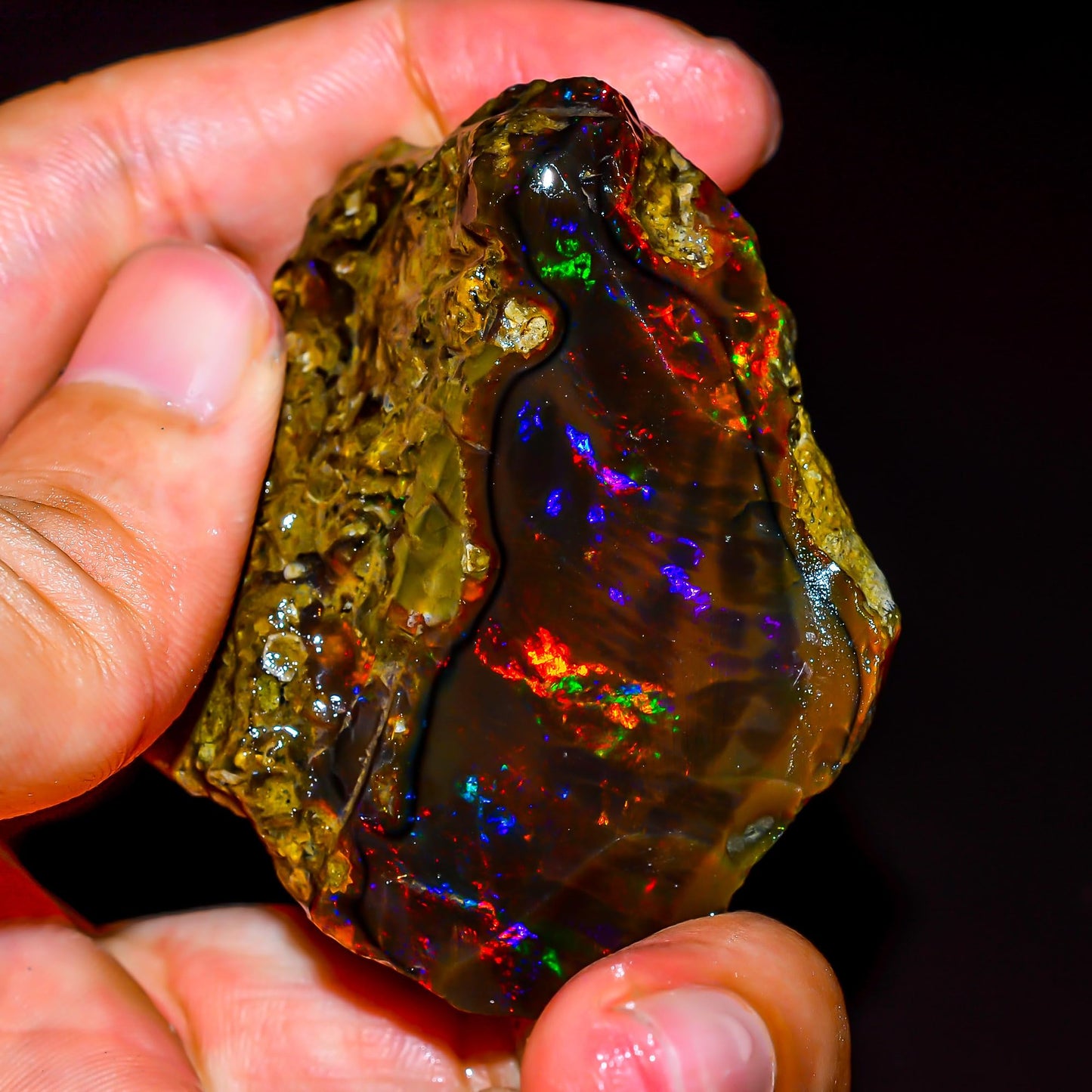 233 Ct Natural Ethiopian Opal Rough | Raw Welo Gemstone 55x50 mm KR45-3