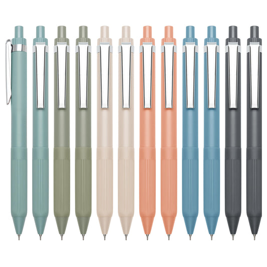 Linbsunne Gel Pens Black Ink Pens for Office 0.5mm Fine Point Pens Smooth Writing Retractable Work Pen (12-count)