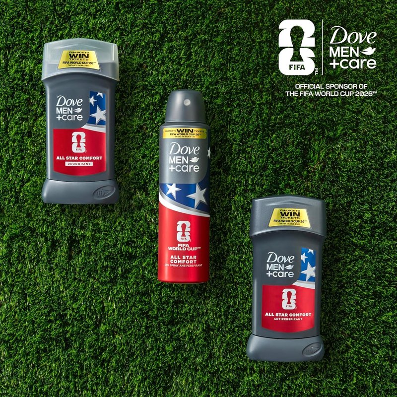 DOVE MEN + CARE Limited Edition FIFA Deodorant Stick for Men All Star Comfort for 72H Protection Neutralizes Odor 3.0 oz