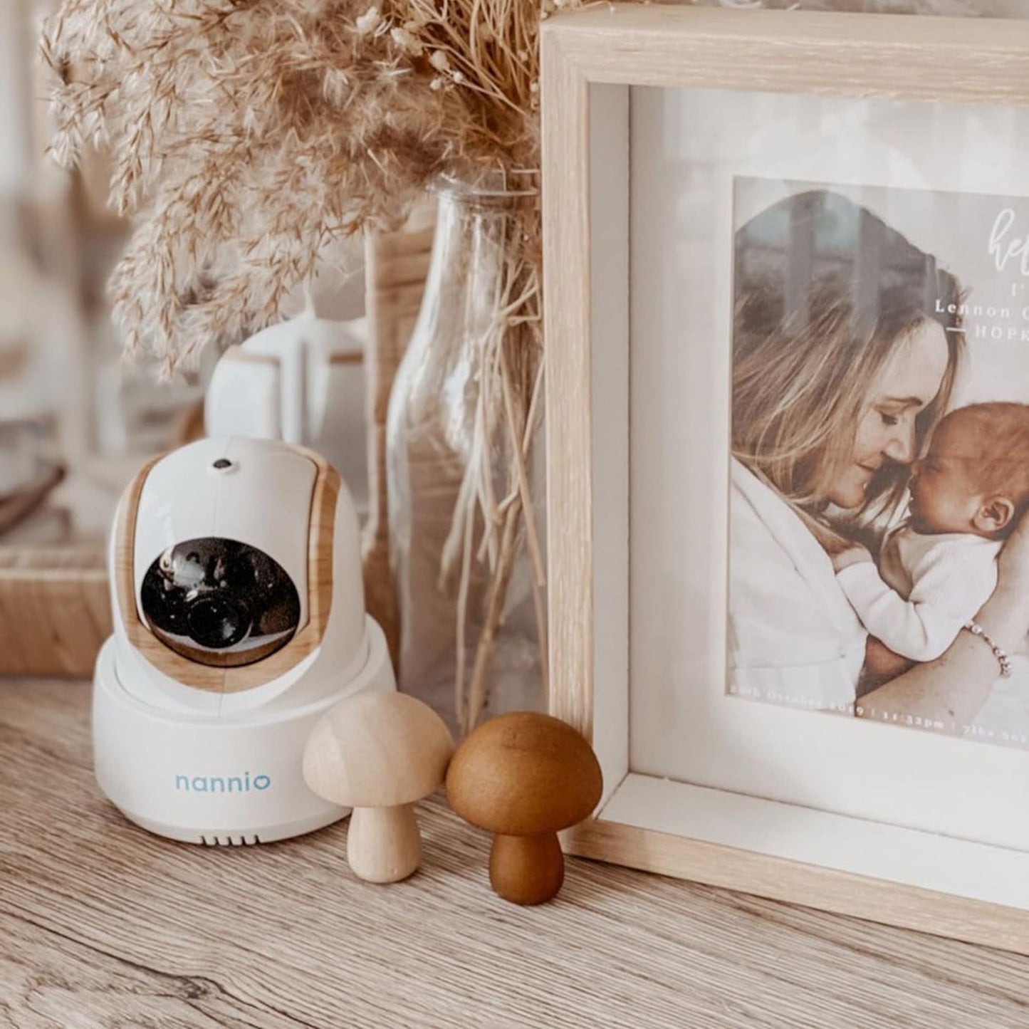 nannio Smart Baby Monitor Camera, Wi-Fi Remote Acess, HD Pan-Tilt-Zoom Smart Camera for Phone with 2-Way Audio, Clear Night Vision, Temp Sensor, No Monthly Fee (Compatible Connect Smart Baby Monitor)