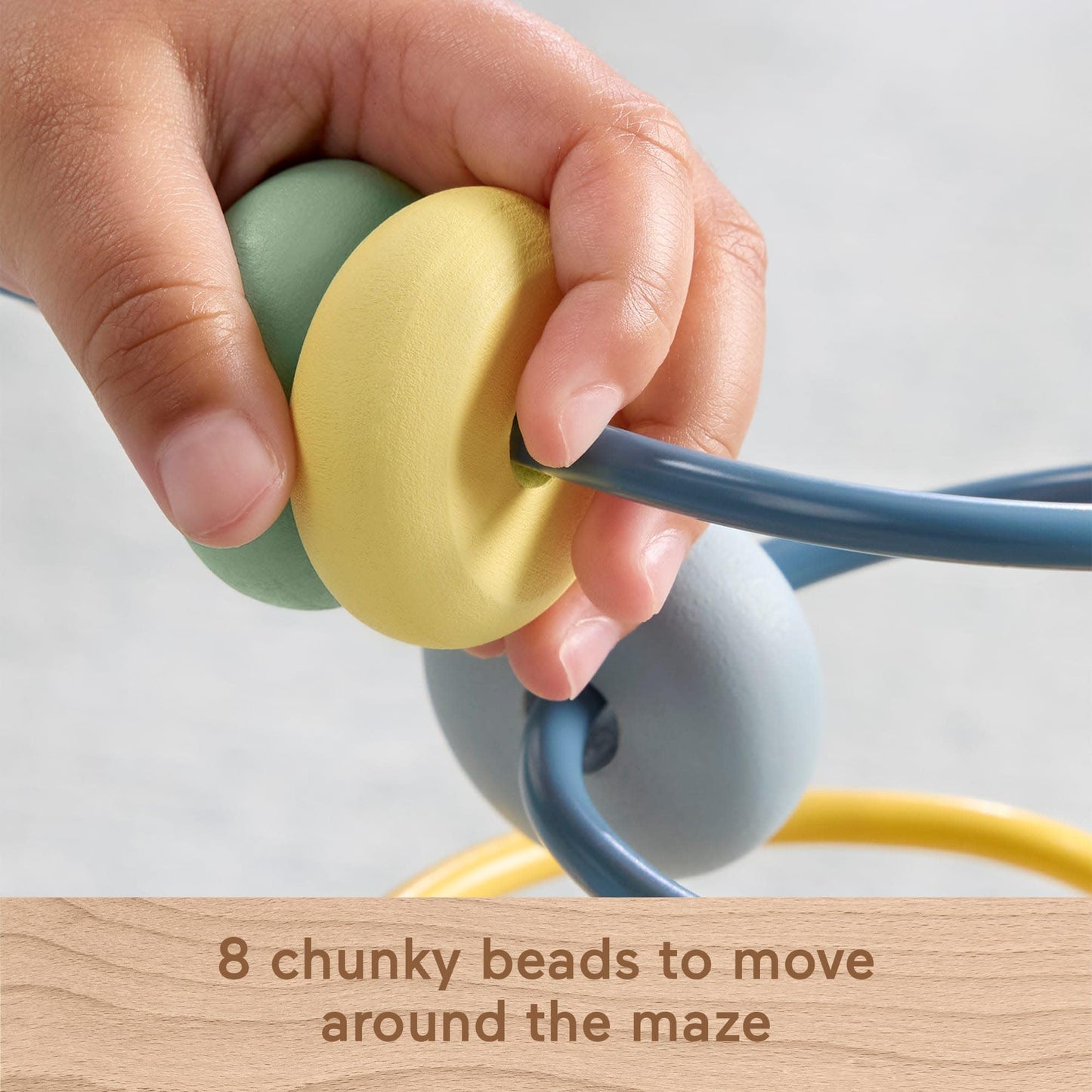 Fisher-Price Wood Toddler Toy Bead Maze, Woodland Animal-Themed Activity for Fine Motor Skill Development Infants Ages 1+ Years (Amazon Exclusive)