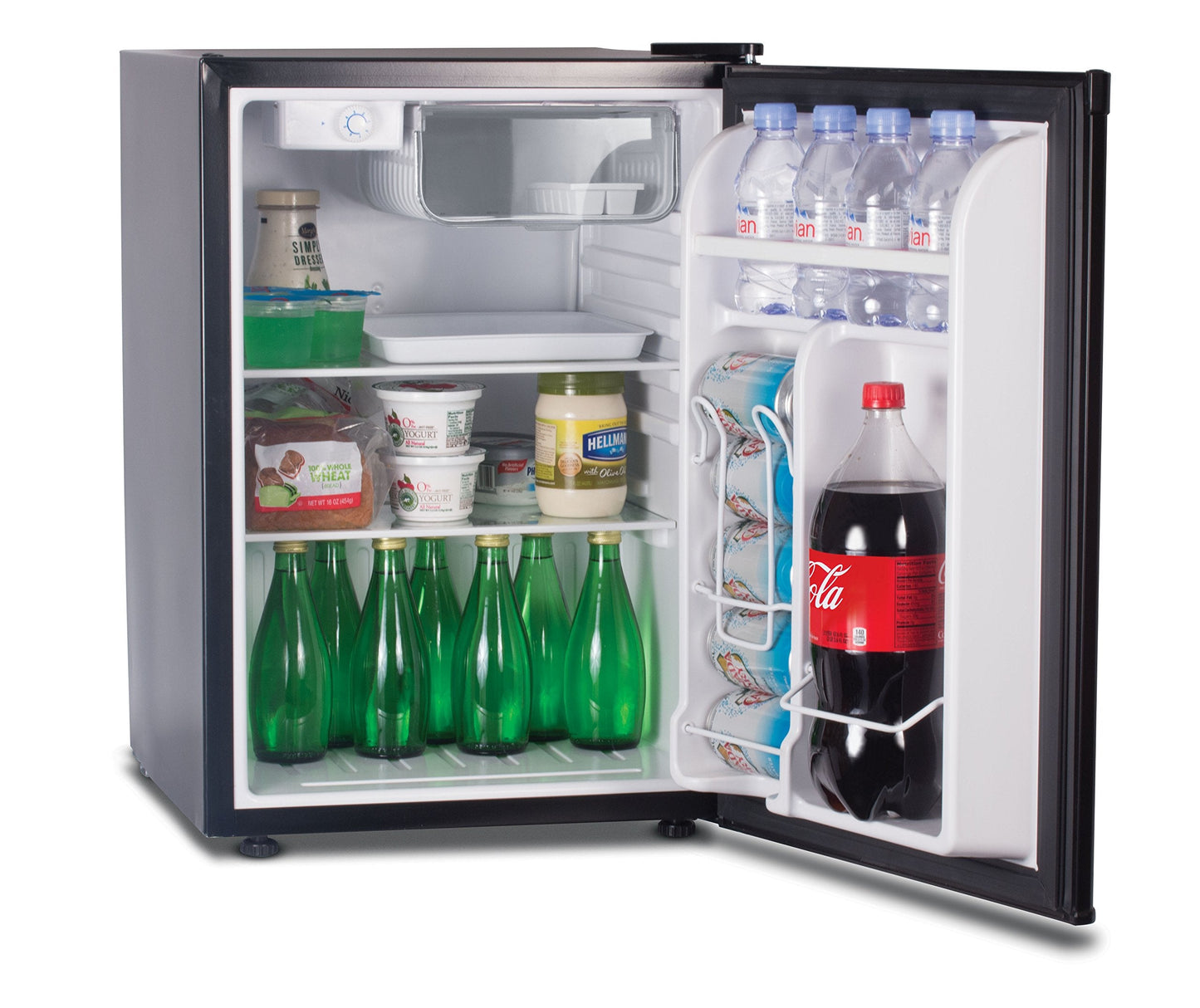 Commercial Cool CCR26B Compact Single Door Refrigerator and Freezer, 2.6 Cu. Ft. Mini Fridge, Black