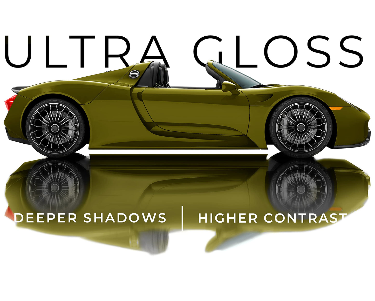 VViViD+ Ultra Gloss Combat Green Vinyl Car Wrap (25ft x 5ft)
