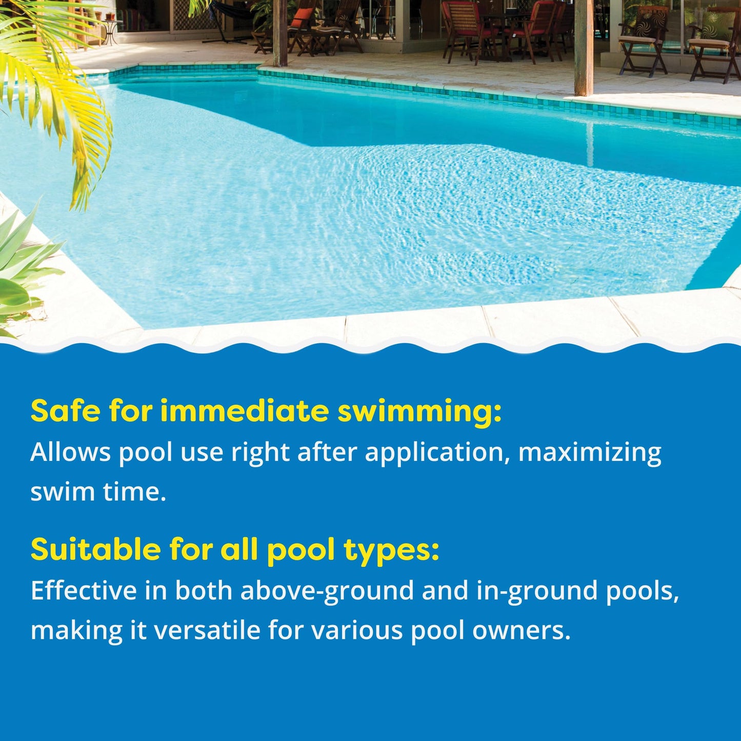 In The Swim Super Algaecide for Above Ground or Inground Swimming Pools – Low Odor, Non-Foaming Preventative for Yellow/Mustard Algae in Swimming Pools - 7.1% Chelated Copper – 1 Quart