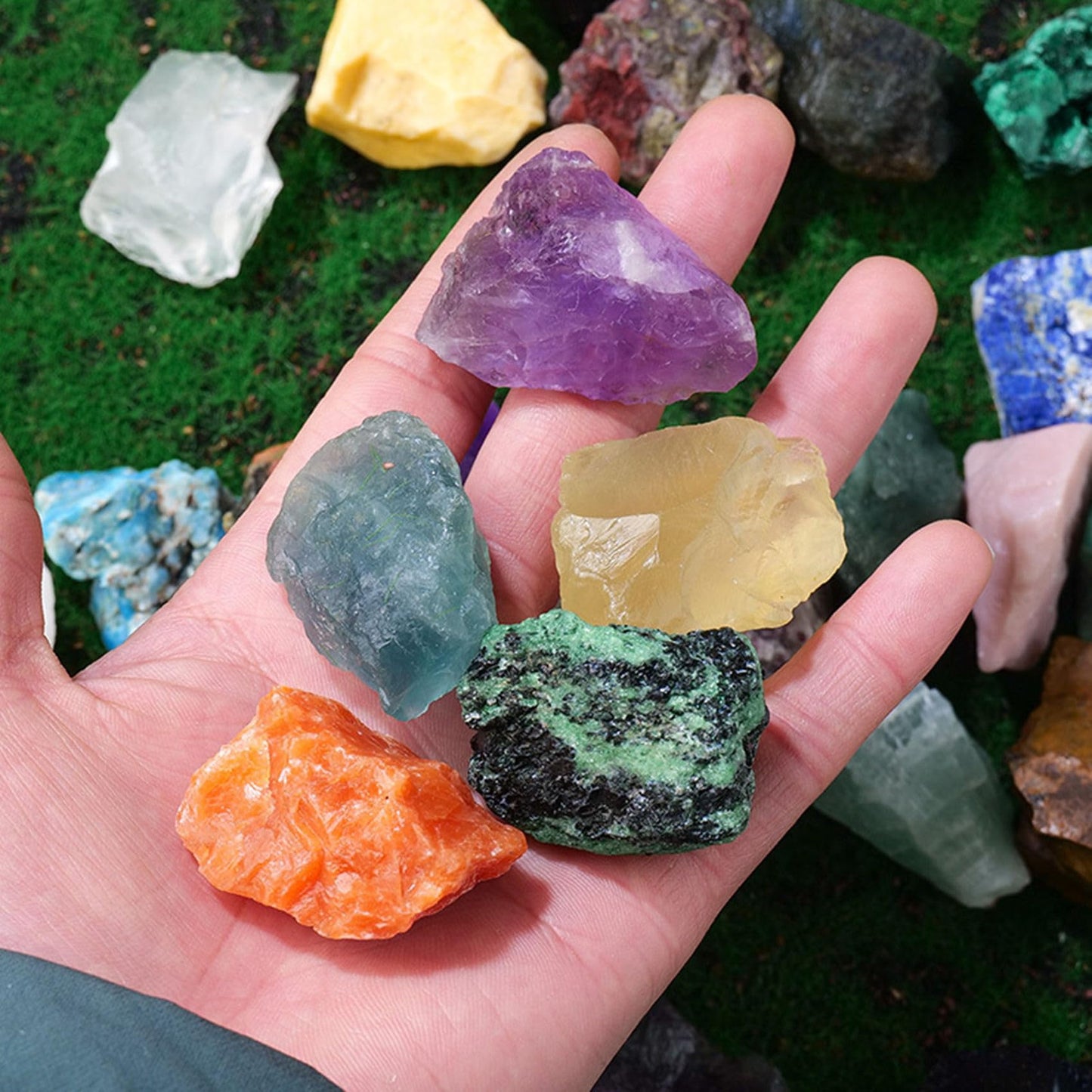 Yellow Jade Raw Crystals Healing Crystals Natural Rough Stones 1.2-2" for Tumbling, Fountain Rocks, Yoga, Meditation, Polishin, Gift 43