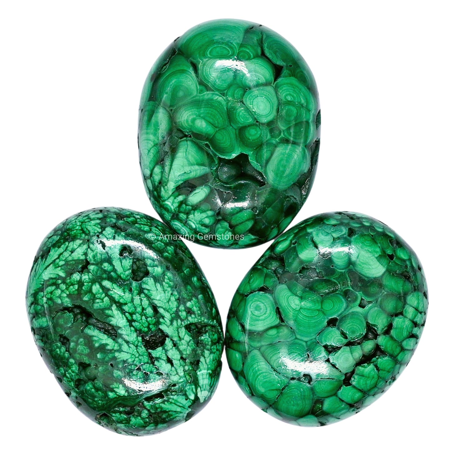 Amazing Gemstone Malachite Crystals and Healing Stones - Large Palm Stone Crystals Piedra - Crystal for Good Luck, Balanced Positive Energy, Meditation - Unique Stocking Stuffers, Gifts for Women