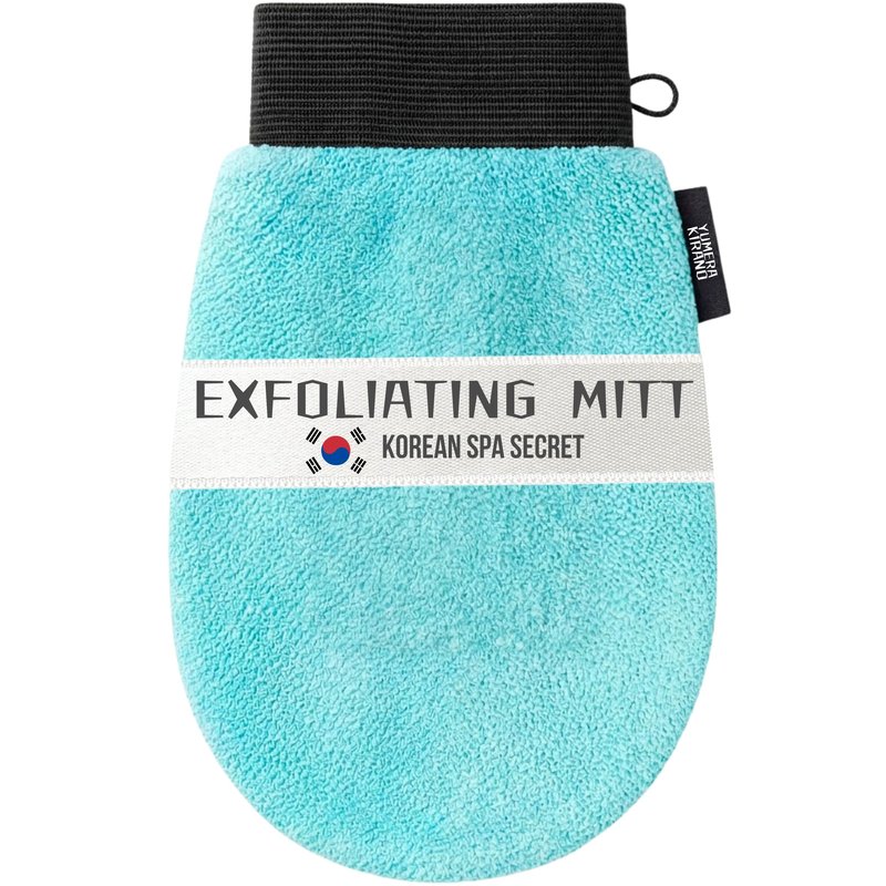 Korean Exfoliating Glove for Shower – Deep Body Scrubber & Face Exfoliator – Shower Gloves – Tan Remover Washcloth, Smooth Skin & Body Exfoliating Mitt – Loofah Wash Cloth Alternative (Pack of 1)