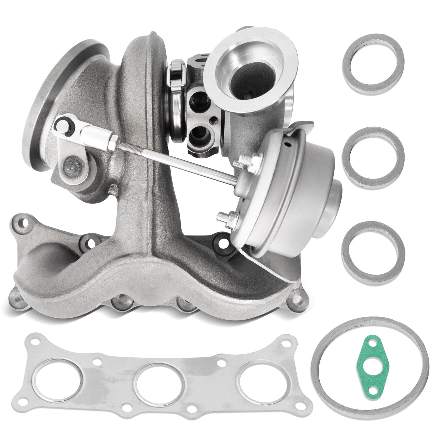 TREXCAR Turbo Left Position Turbocharger for 2006-2011 BMW 135i 335i E82 E88 Engine 550HP TD04-17T N54 with Billet Compressor Wheel JD Series 49131-07041