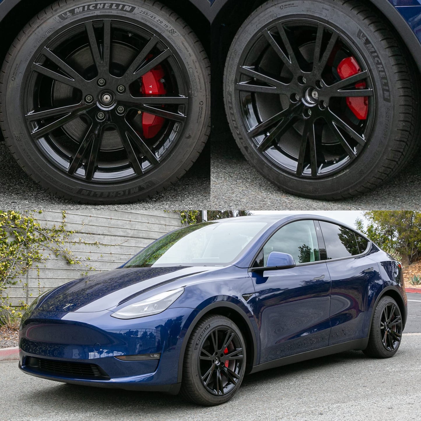 Mayde 19-Inch Tesla Model Y Wheel Covers – Replacement Hubcaps for 2020–2024 Tesla Model Y Rims, Gloss Black Set of 4